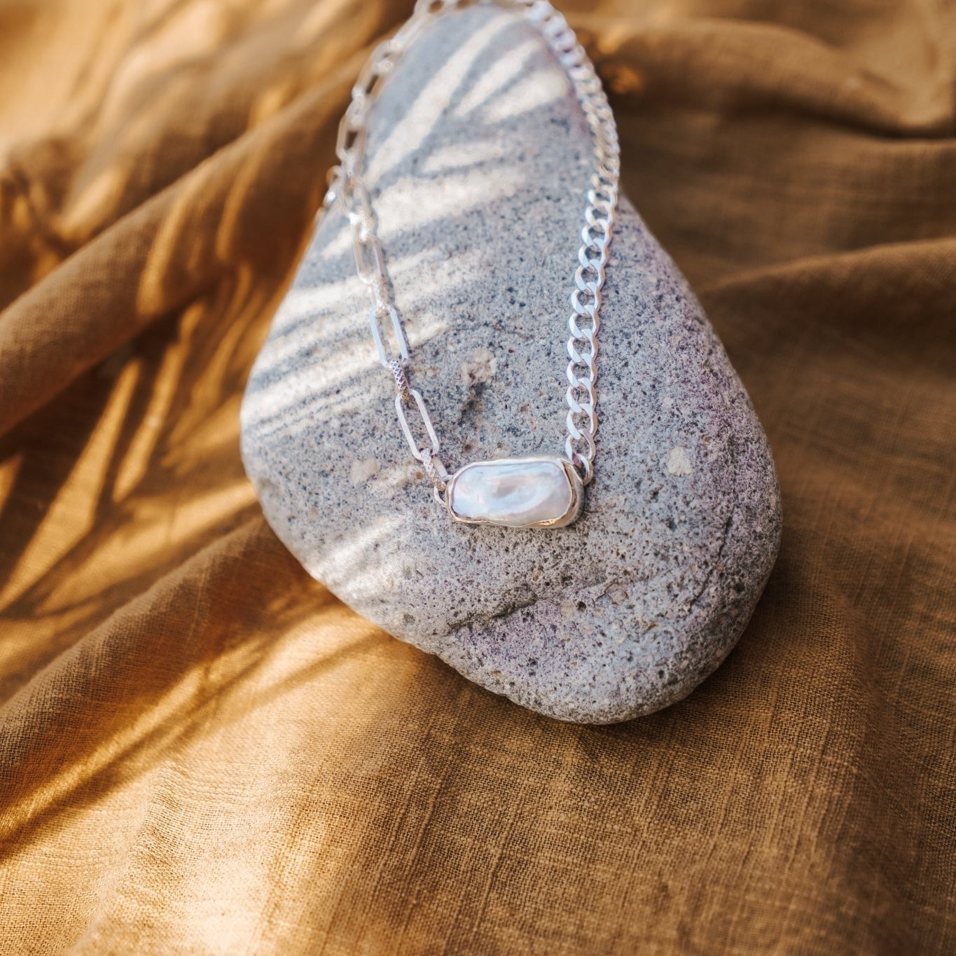 Not Your Mama's Pearl Anklet - Golden Road Crafted