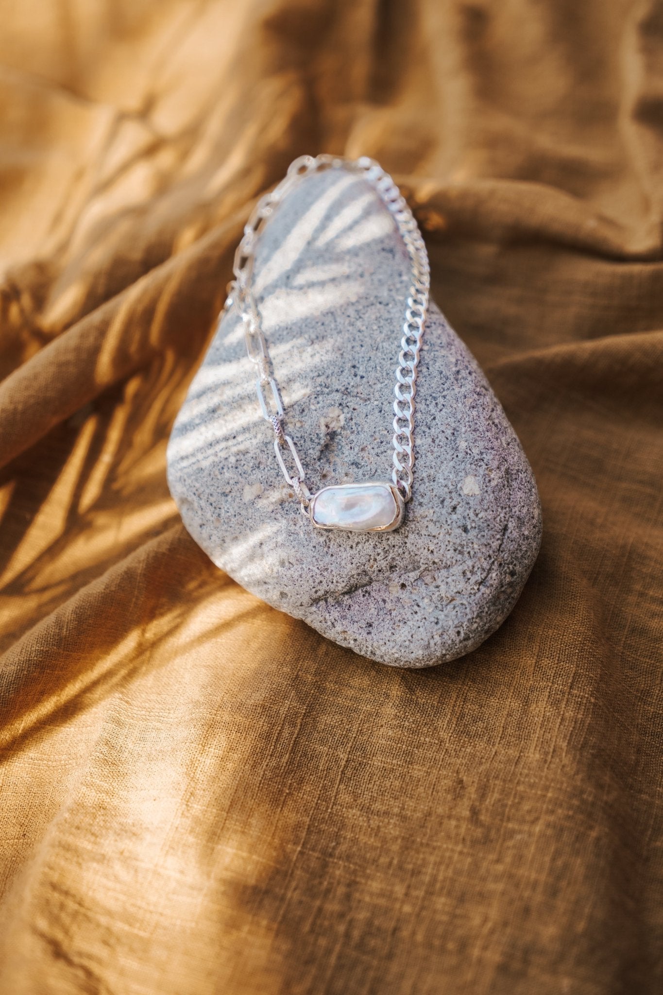 Not Your Mama's Pearl Anklet - Golden Road Crafted