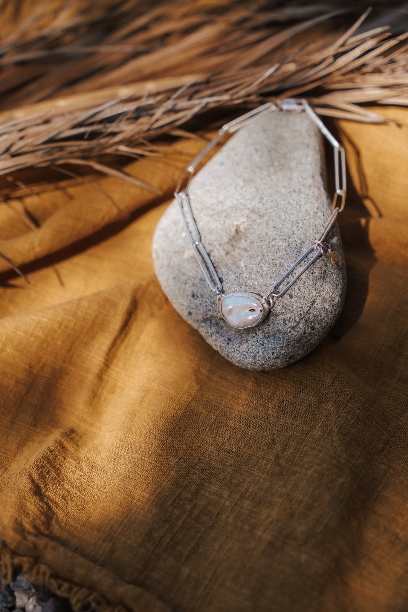 Not Your Mama's Pearl Anklet - Golden Road Crafted