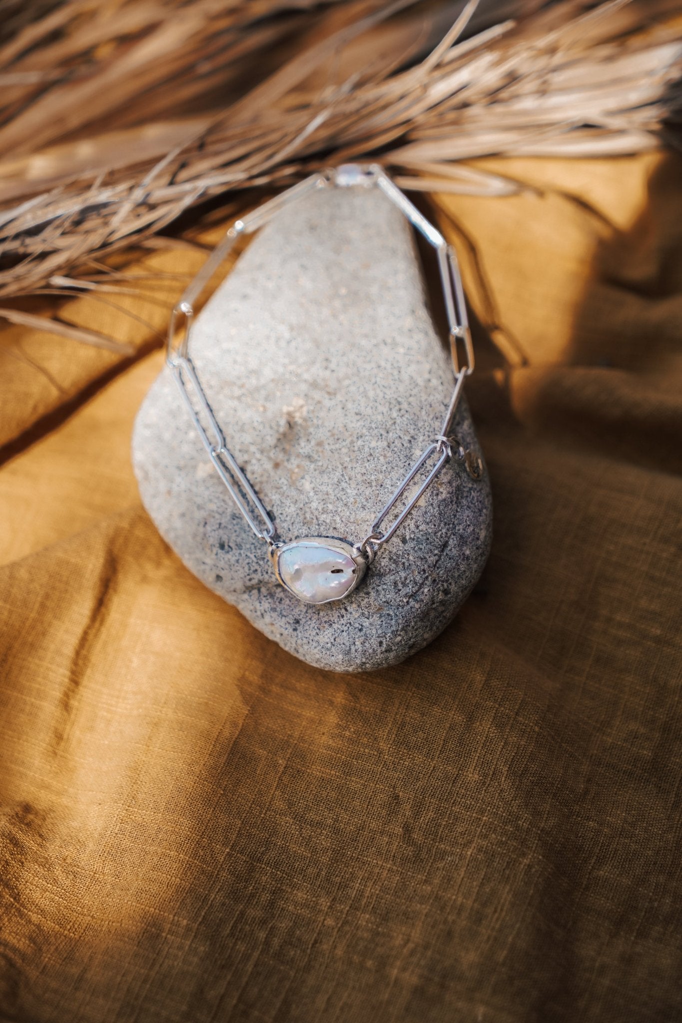 Not Your Mama's Pearl Anklet - Golden Road Crafted