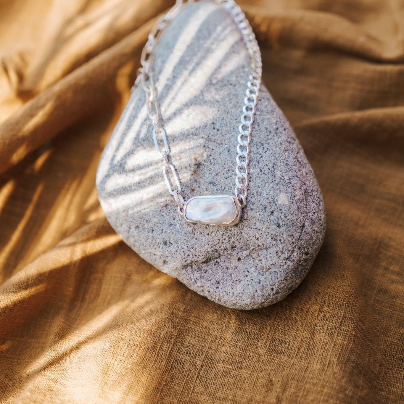 Not Your Mama's Pearl Anklet - Golden Road Crafted