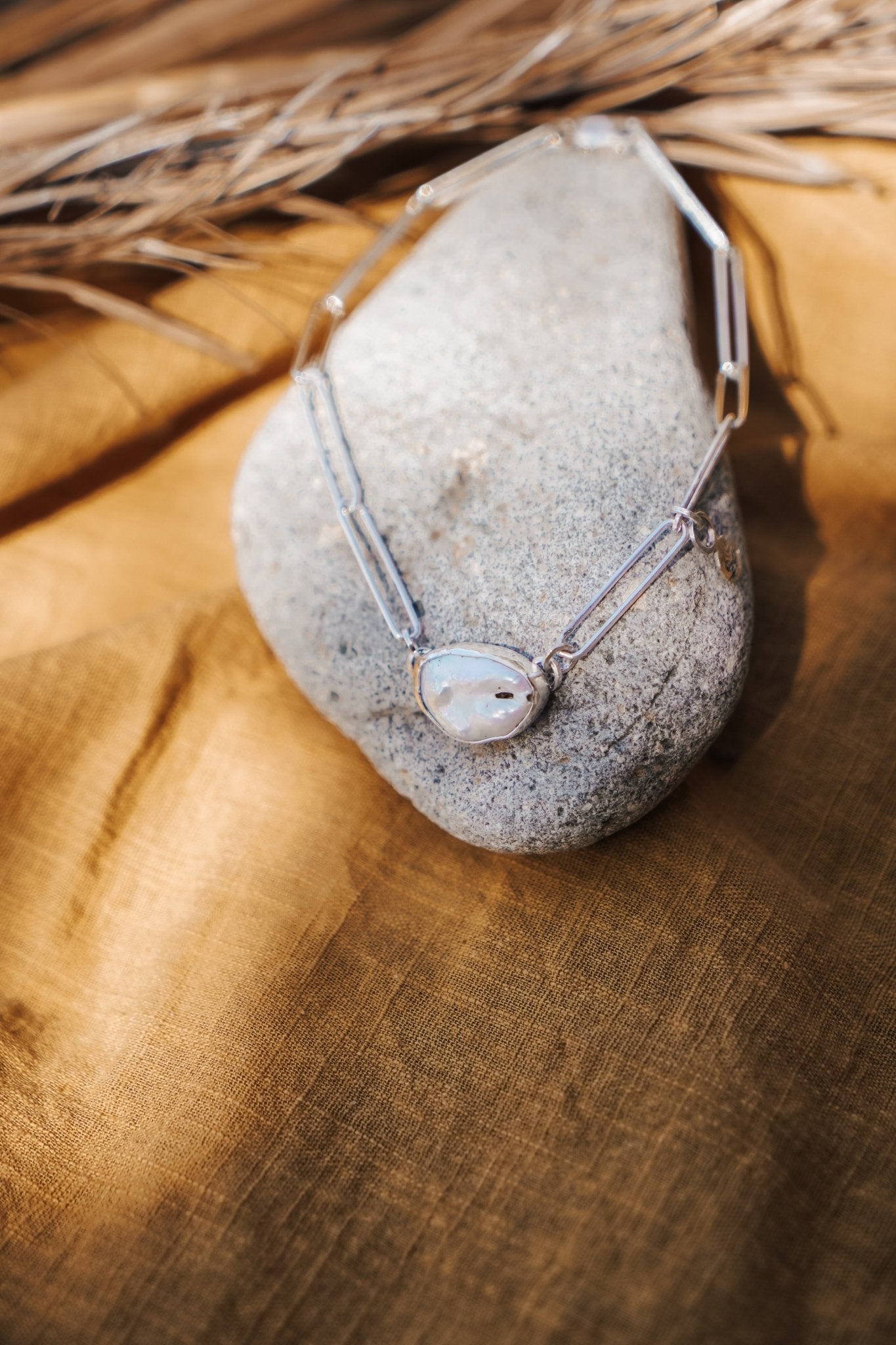 Not Your Mama's Pearl Anklet - Golden Road Crafted