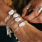 Not Your Mama's Pearl Anklet - Golden Road Crafted