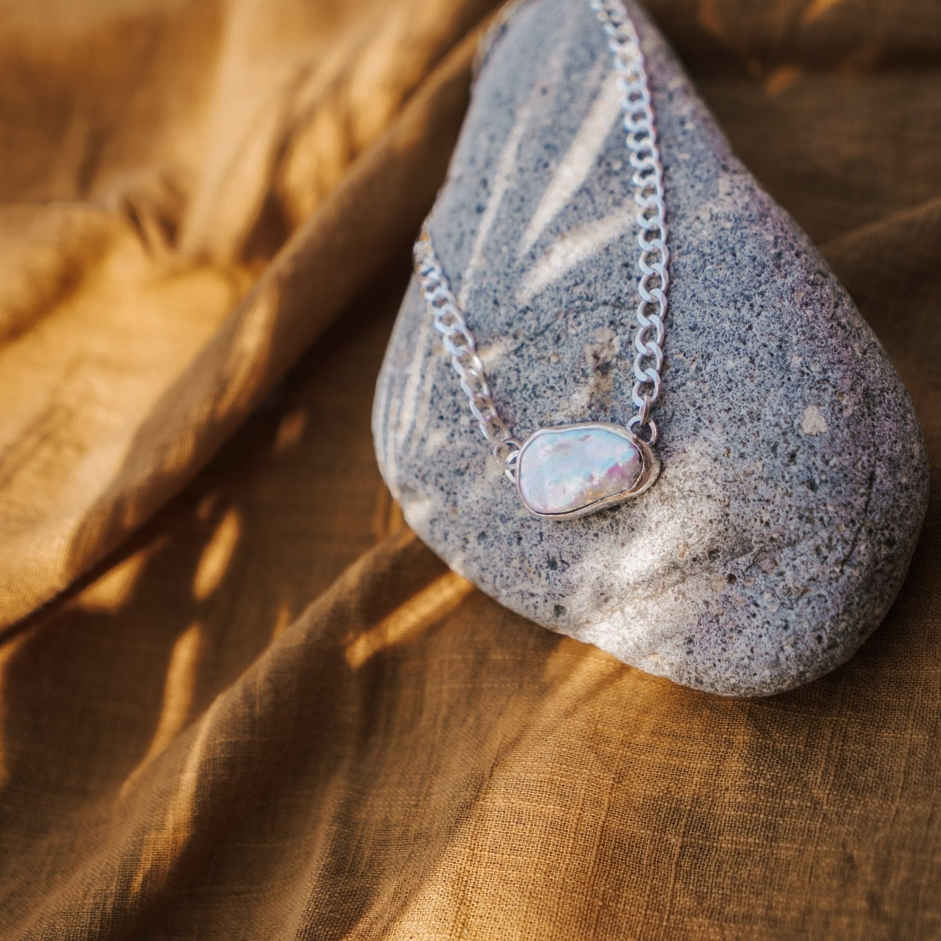 Not Your Mama's Pearl Anklet - Golden Road Crafted