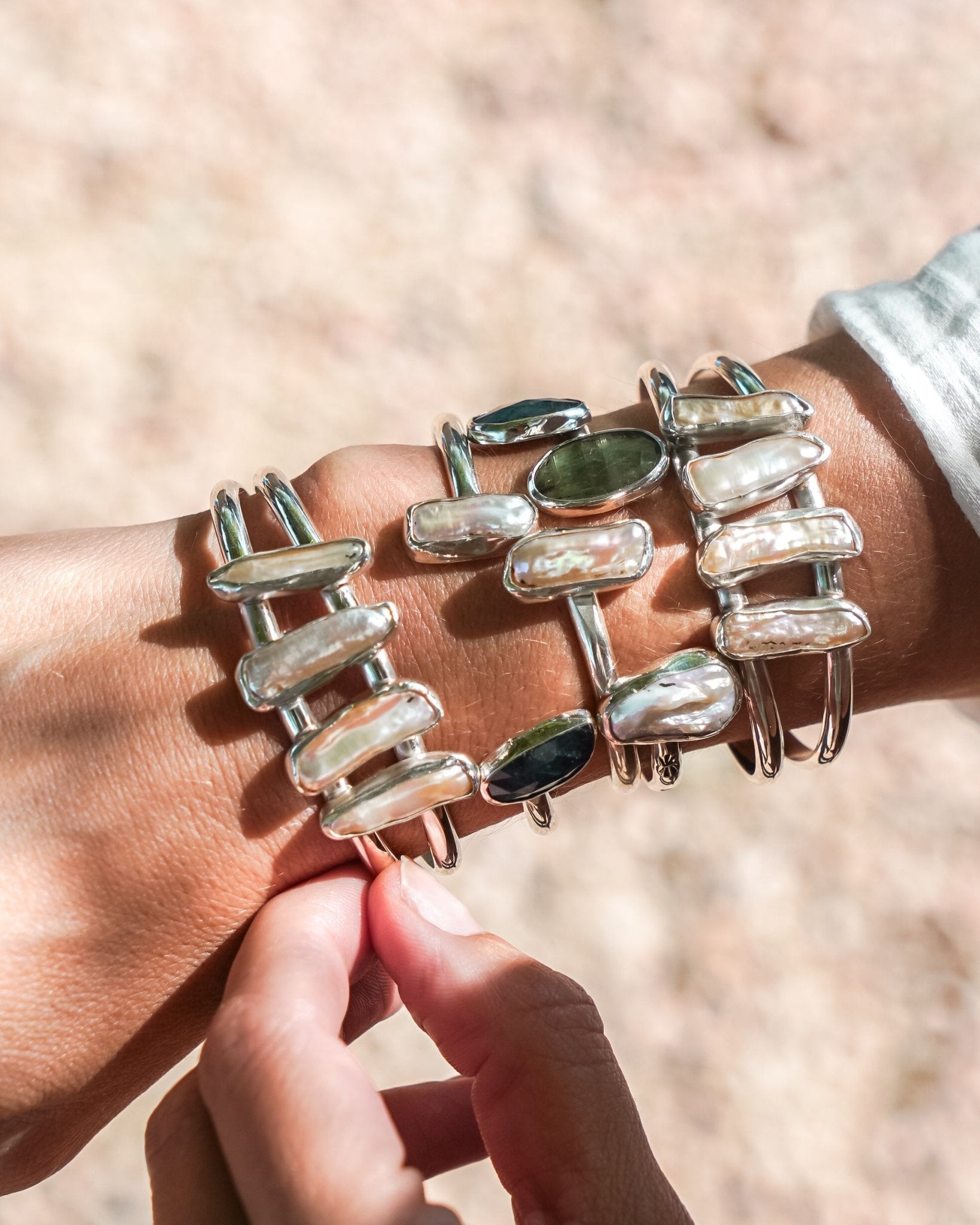 Not Your Mama's Pearl Cuff - Golden Road Crafted