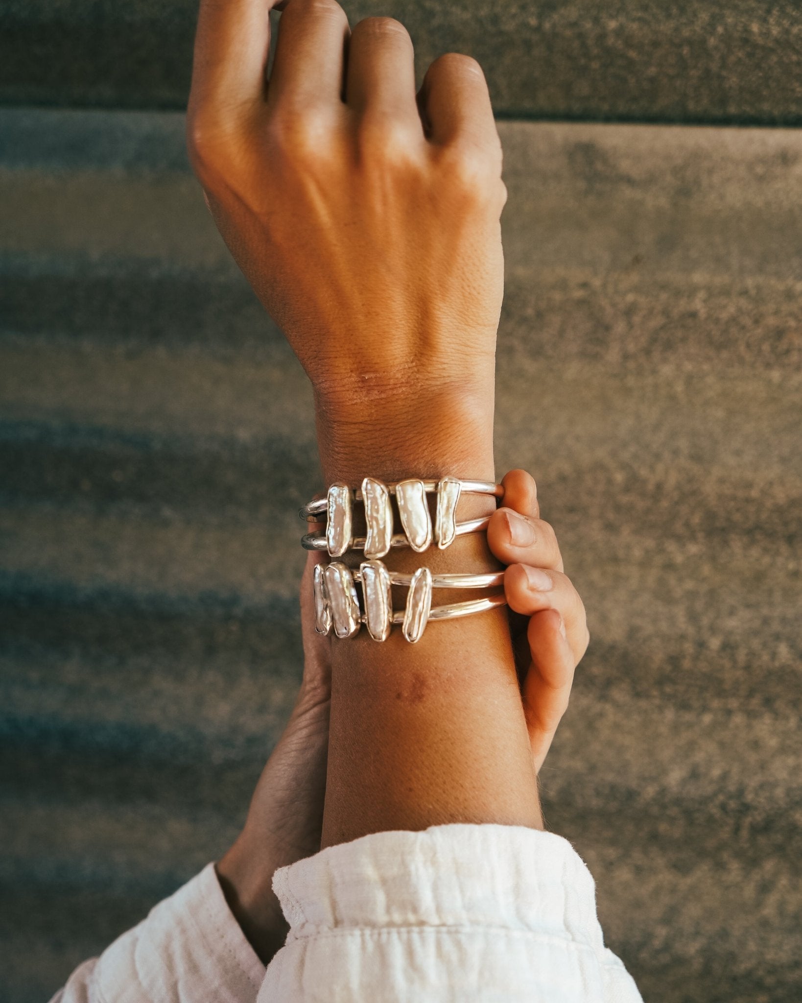 Not Your Mama's Pearl Cuff - Golden Road Crafted