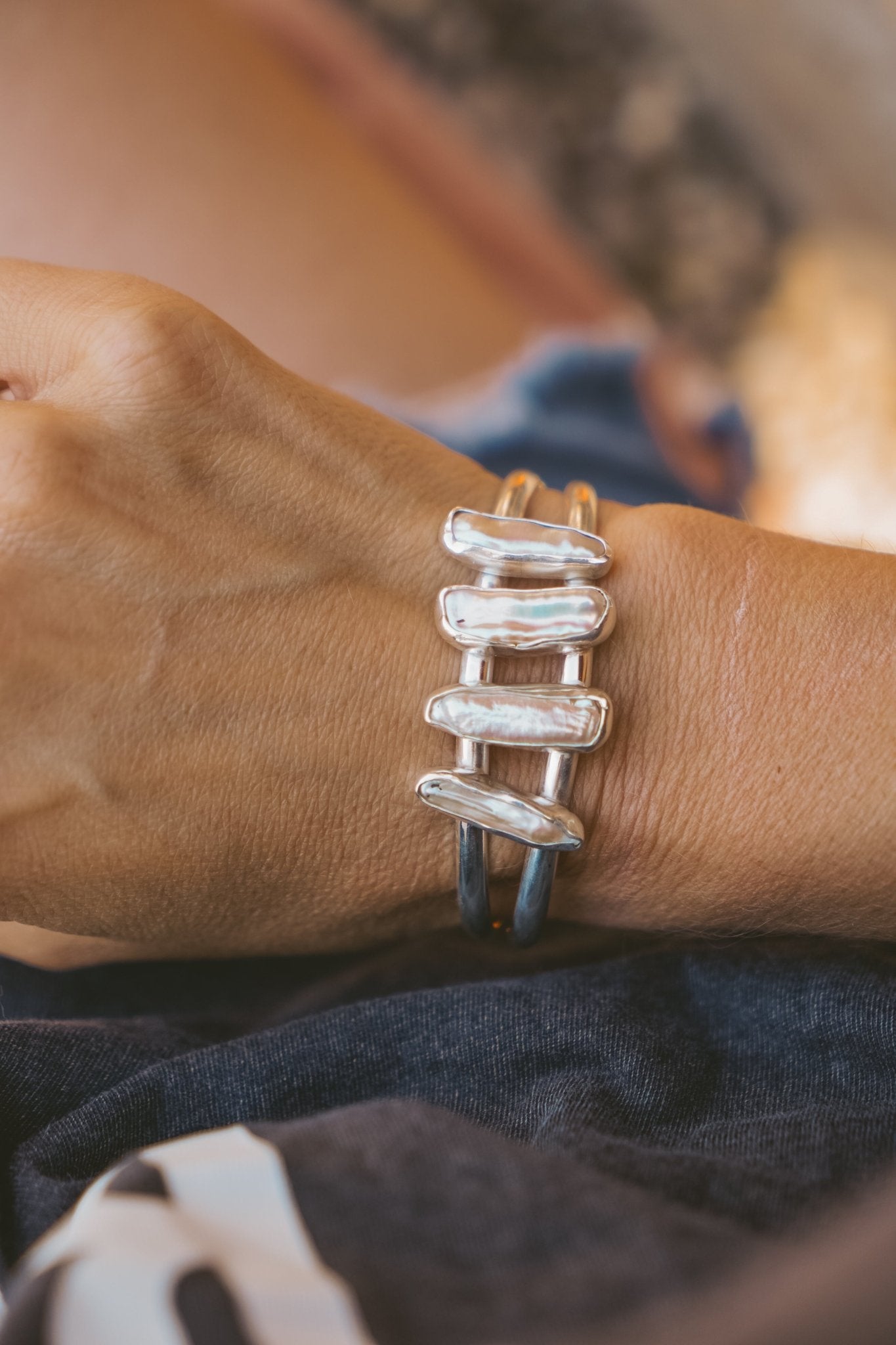 Not Your Mama's Pearl Cuff - Golden Road Crafted