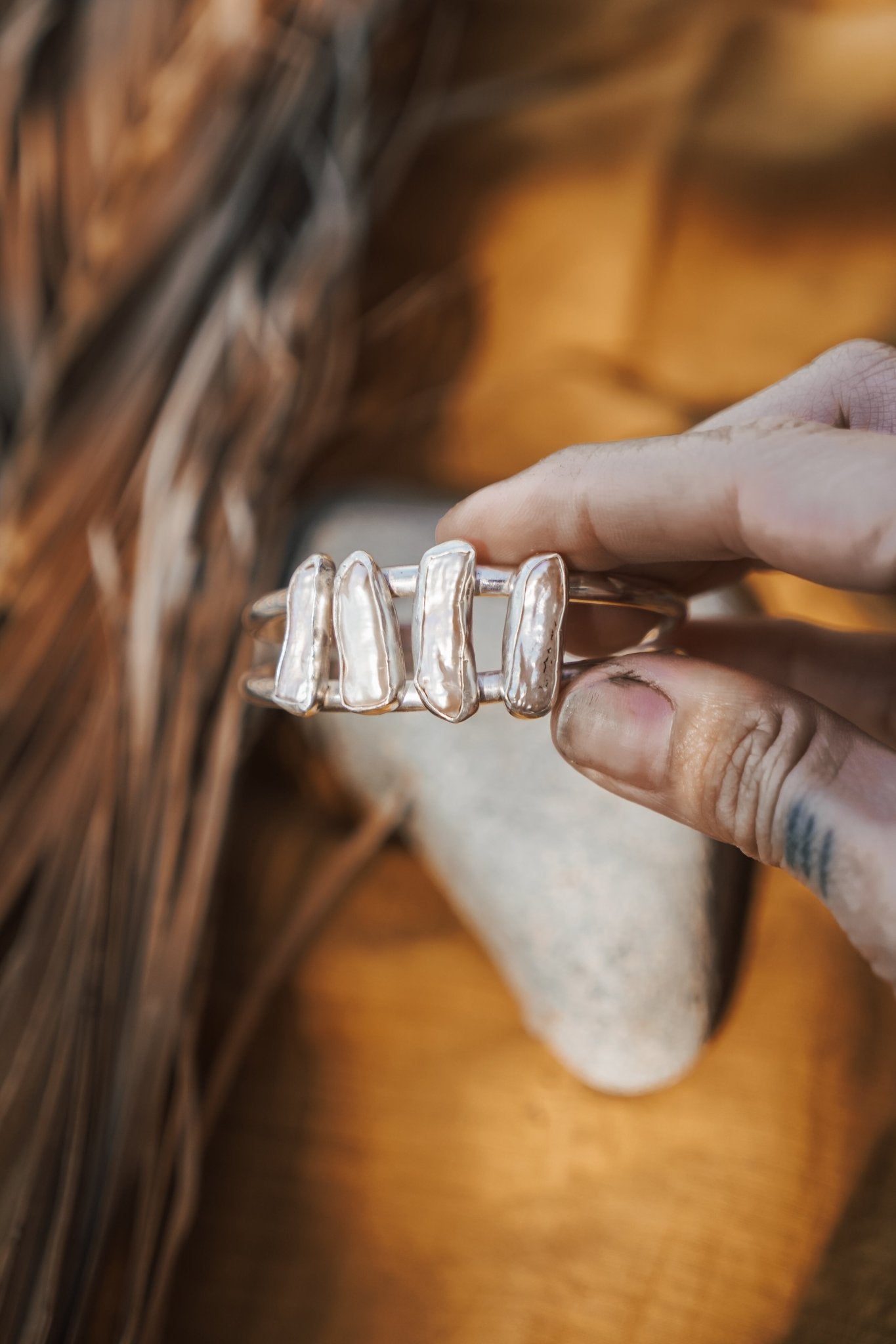 Not Your Mama's Pearl Cuff - Golden Road Crafted