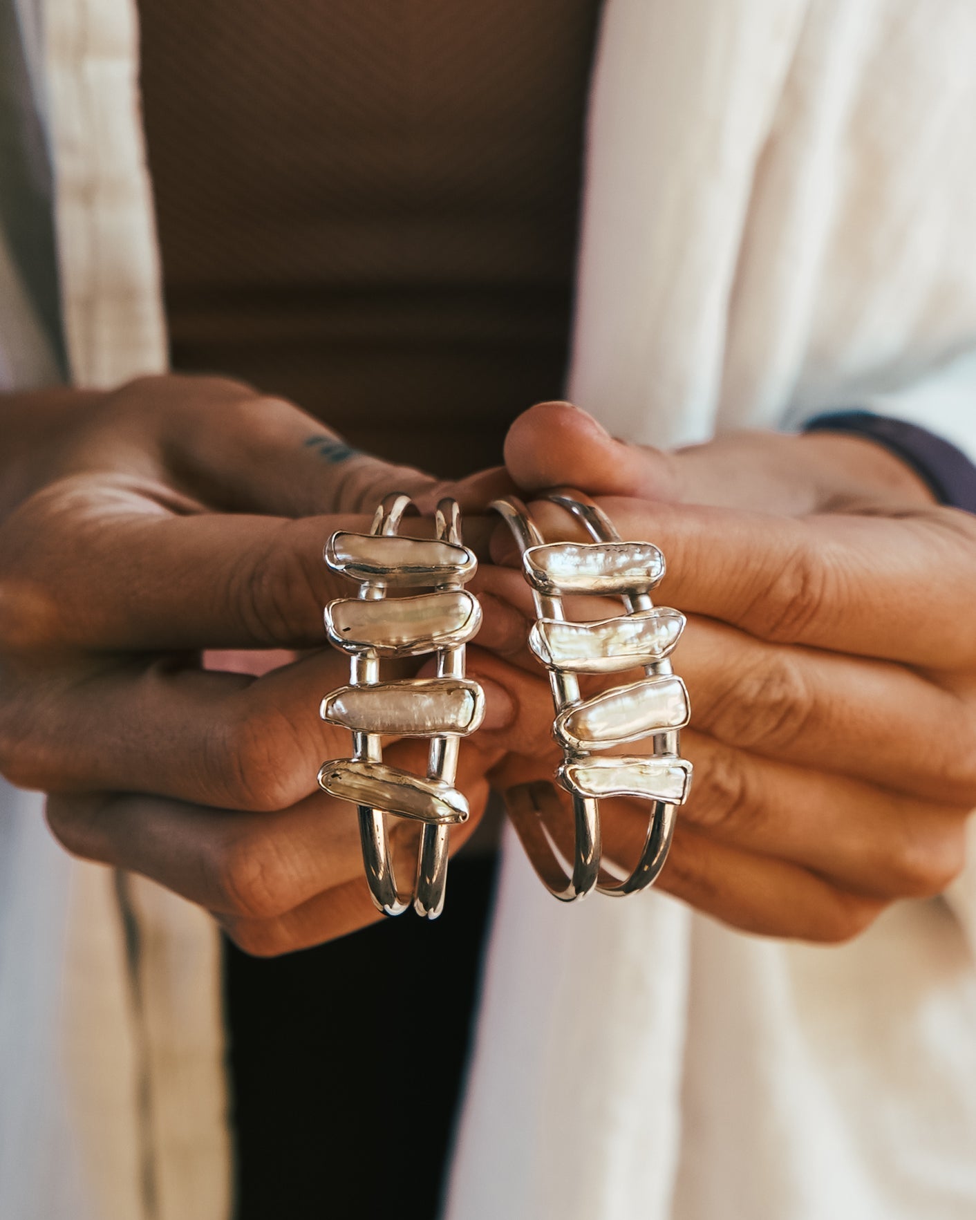 Not Your Mama's Pearl Cuff - Golden Road Crafted