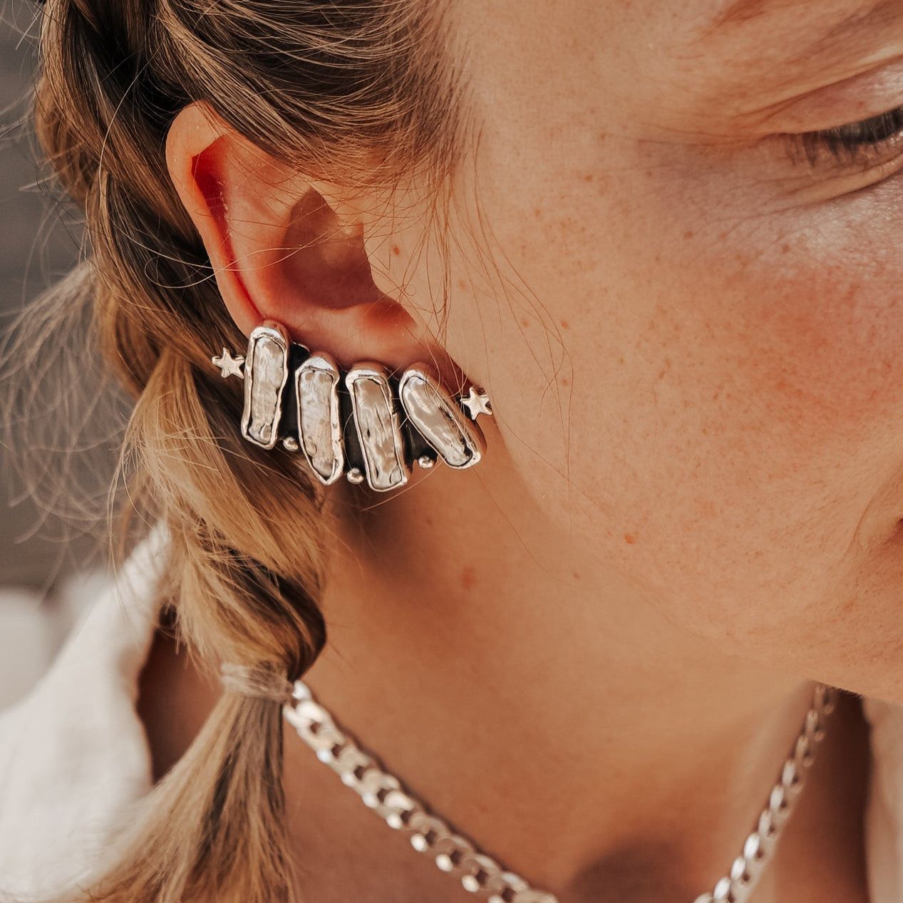 Not Your Mama's Pearl Ear Crawler - Golden Road Crafted