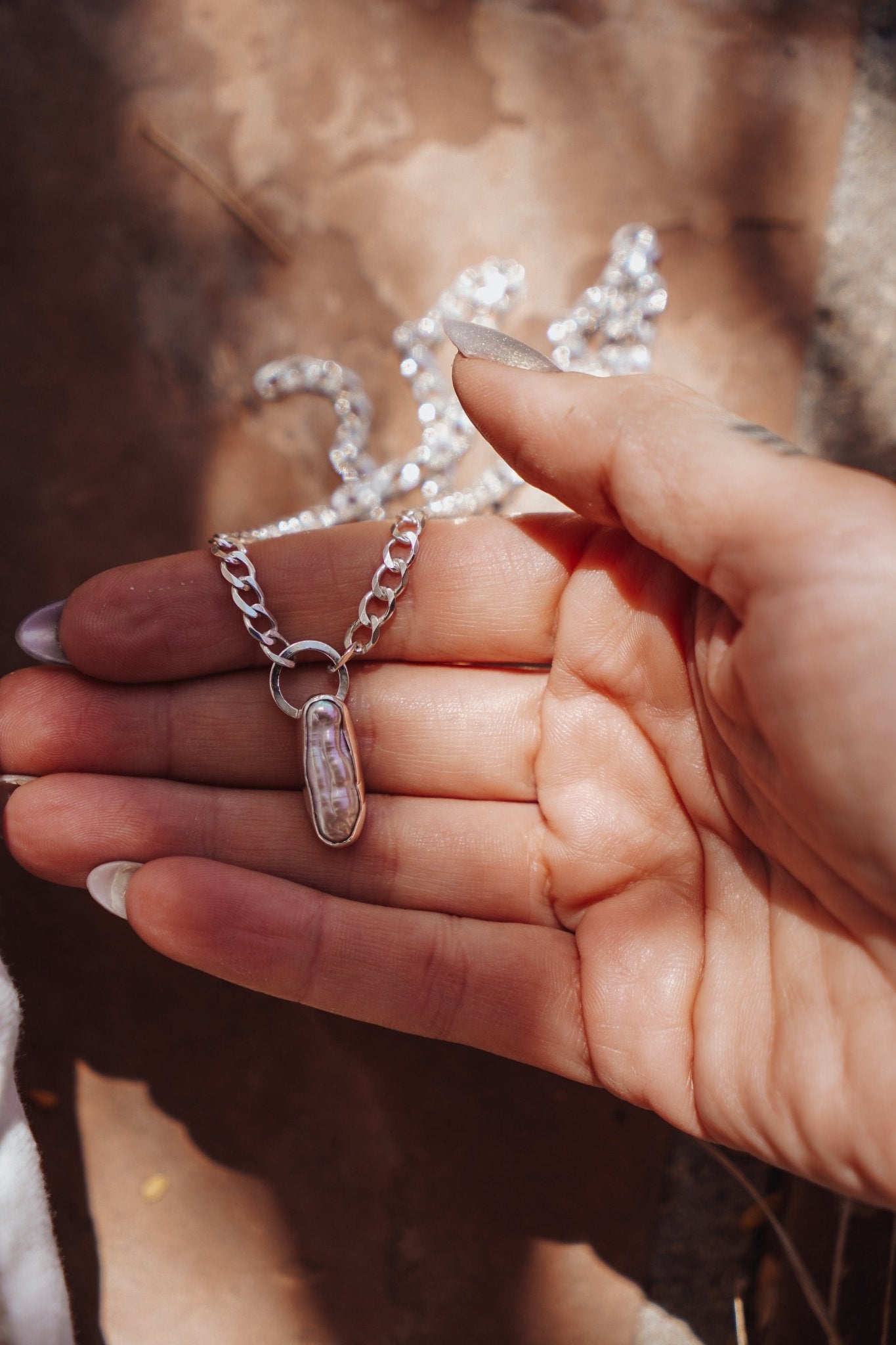 Not Your Mama's Pearl Necklace - Golden Road Crafted