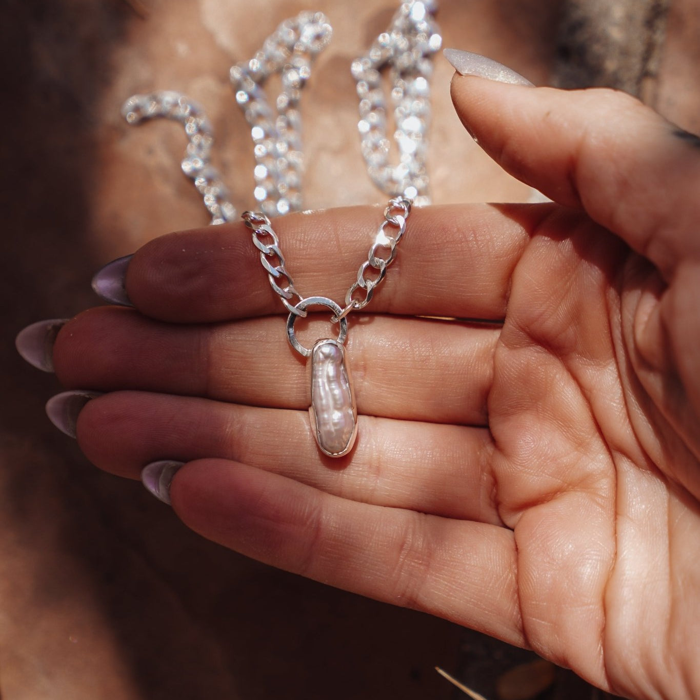 Not Your Mama's Pearl Necklace - Golden Road Crafted