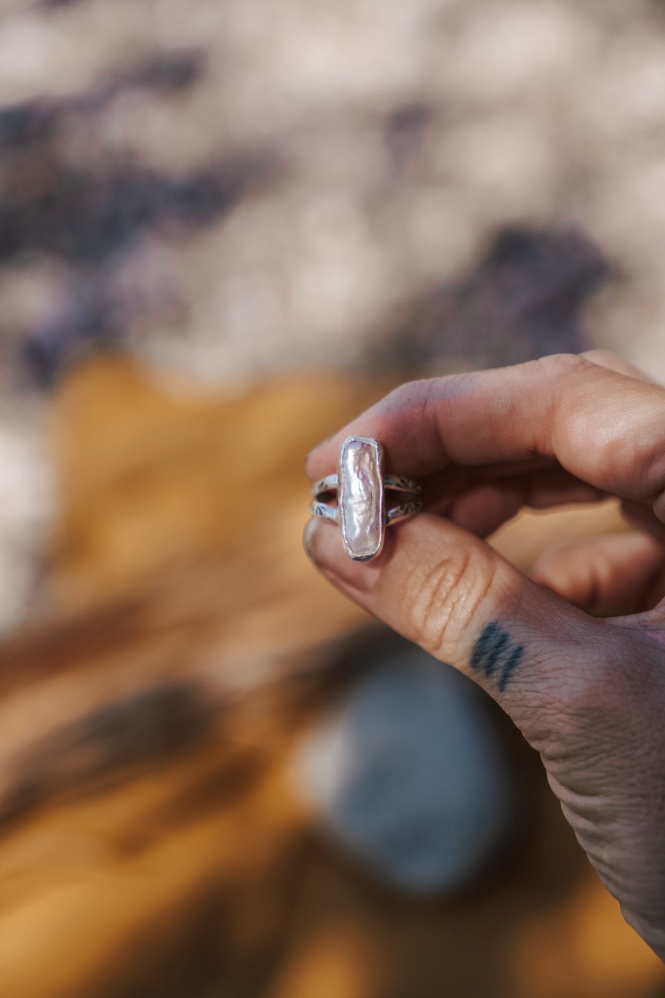 Not Your Mama's Pearl Ring (Size 5) - Golden Road Crafted