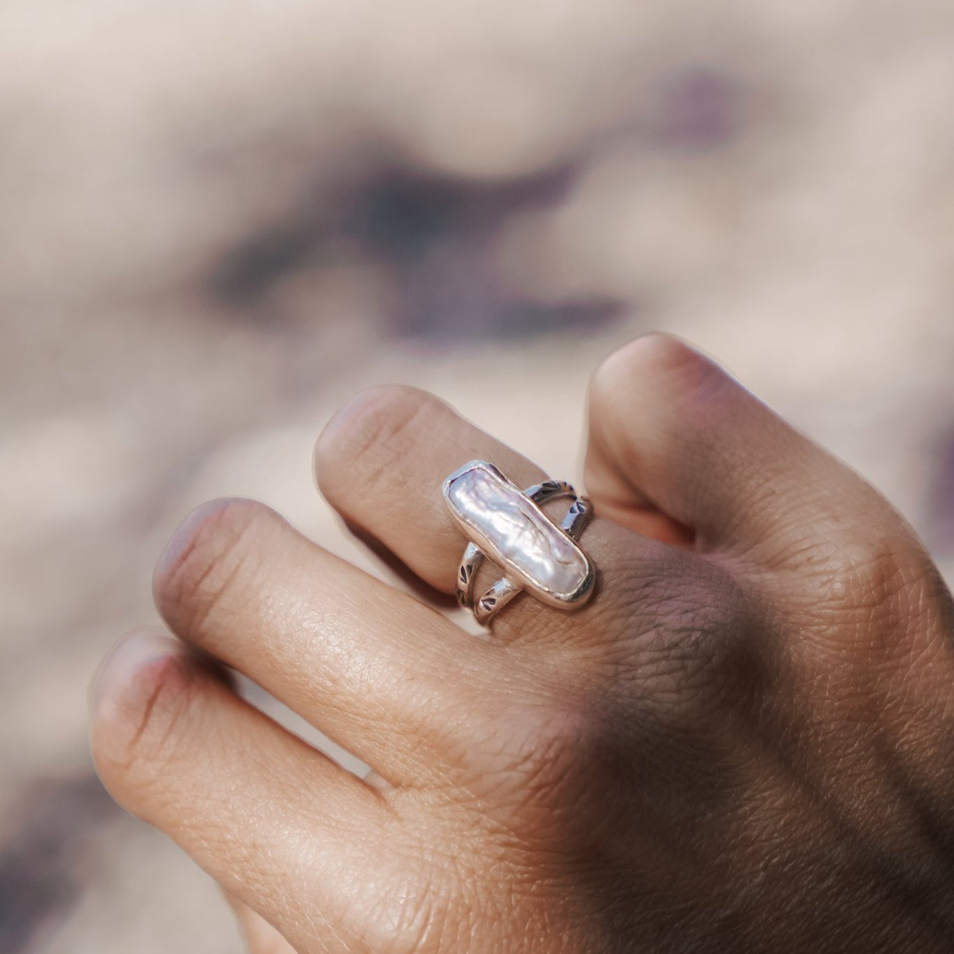 Not Your Mama's Pearl Ring (Size 5) - Golden Road Crafted