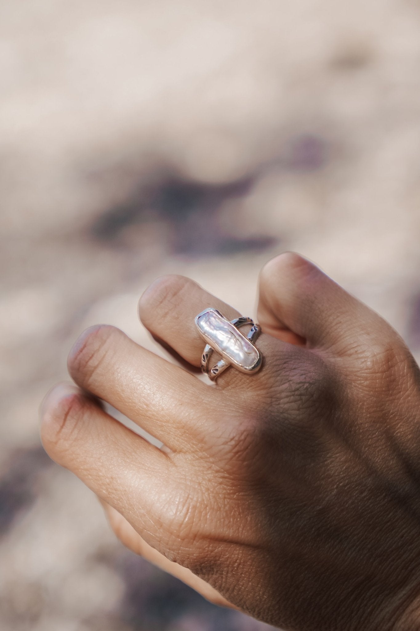 Not Your Mama's Pearl Ring (Size 5) - Golden Road Crafted