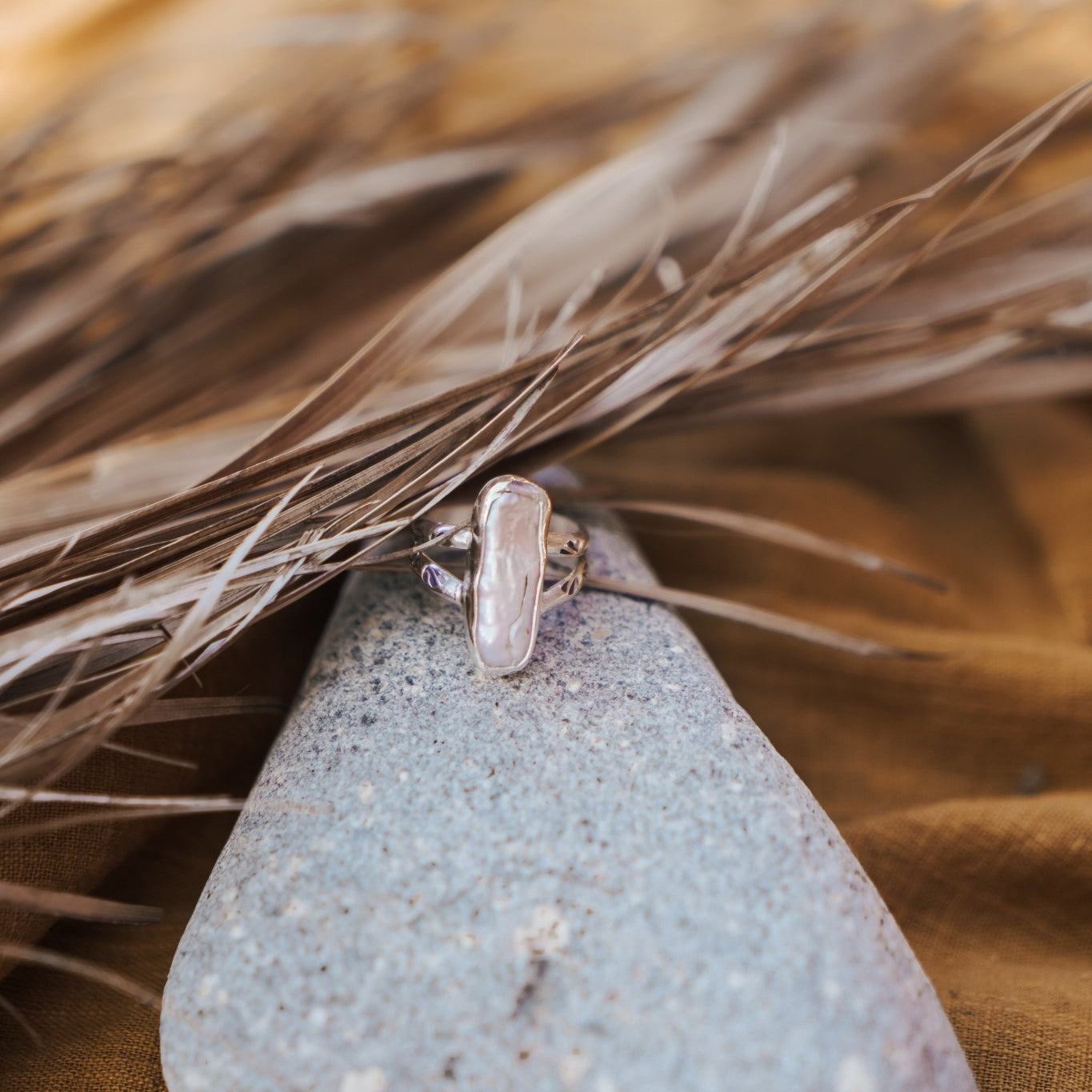Not Your Mama's Pearl Ring (Size 5) - Golden Road Crafted