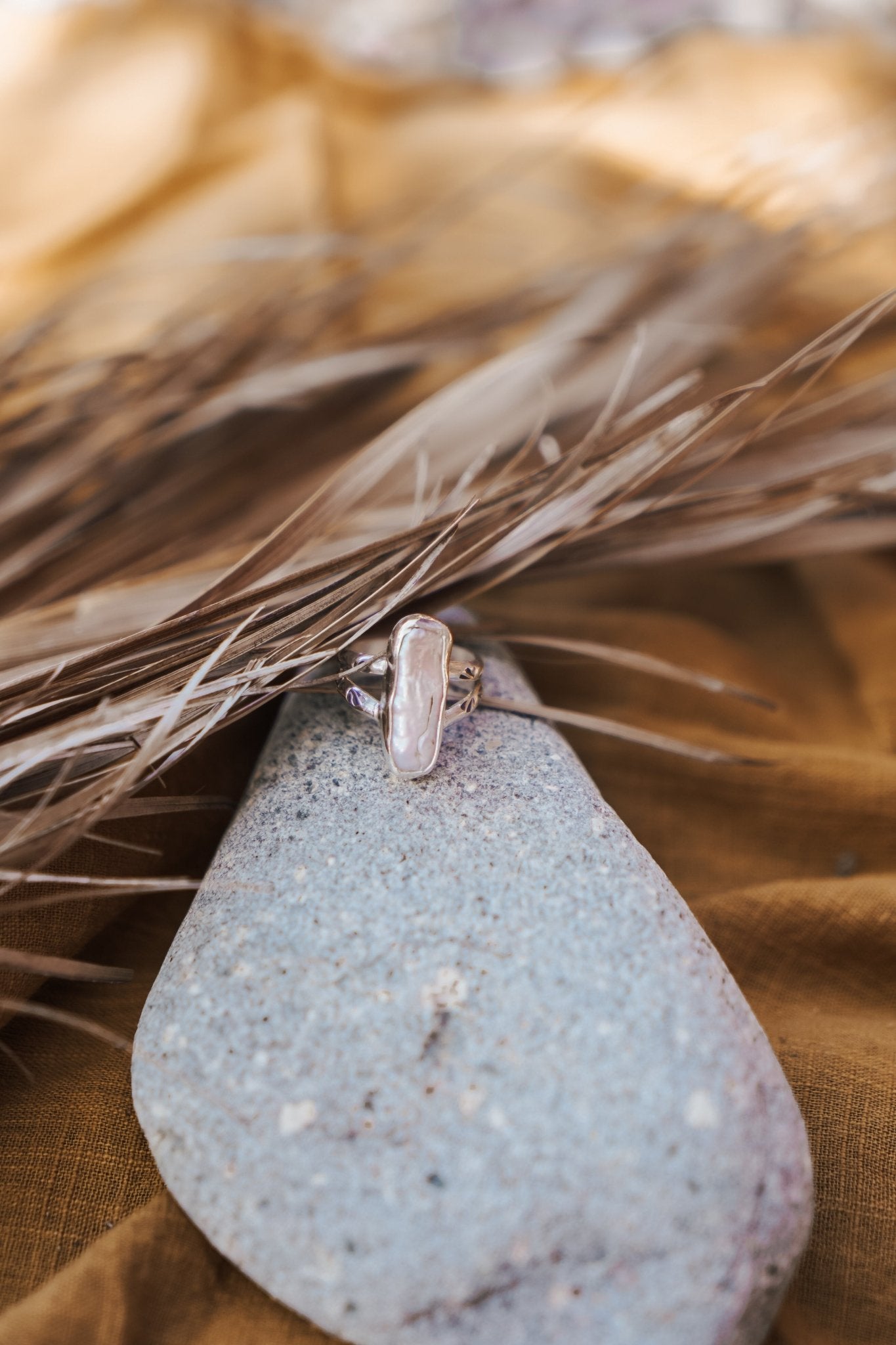 Not Your Mama's Pearl Ring (Size 5) - Golden Road Crafted