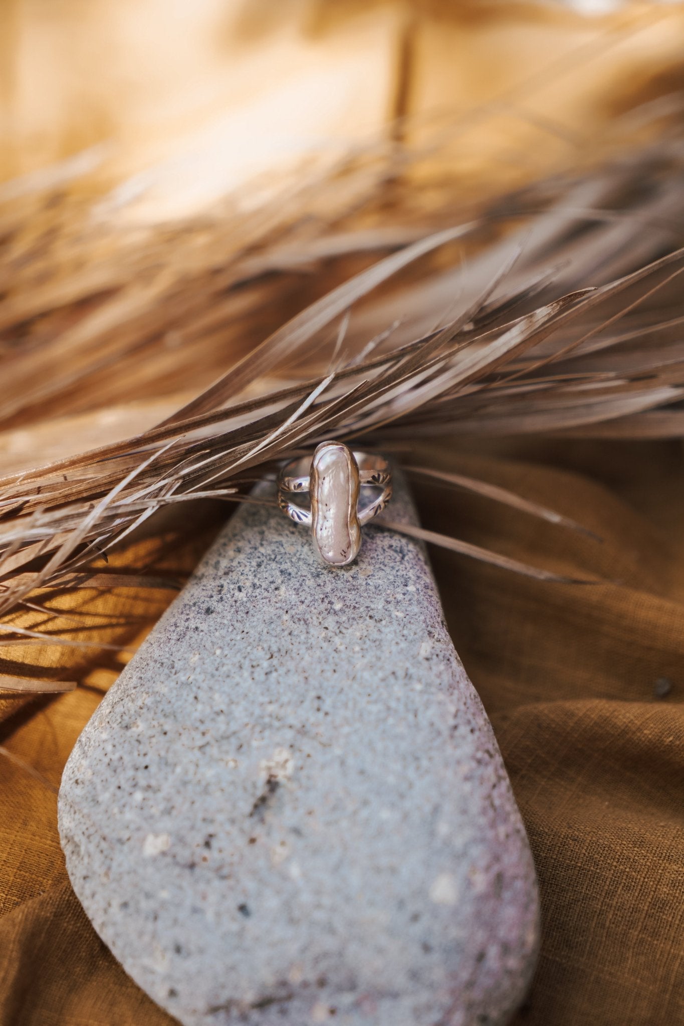 Not Your Mama's Pearl Ring (Size 5.5) - Golden Road Crafted