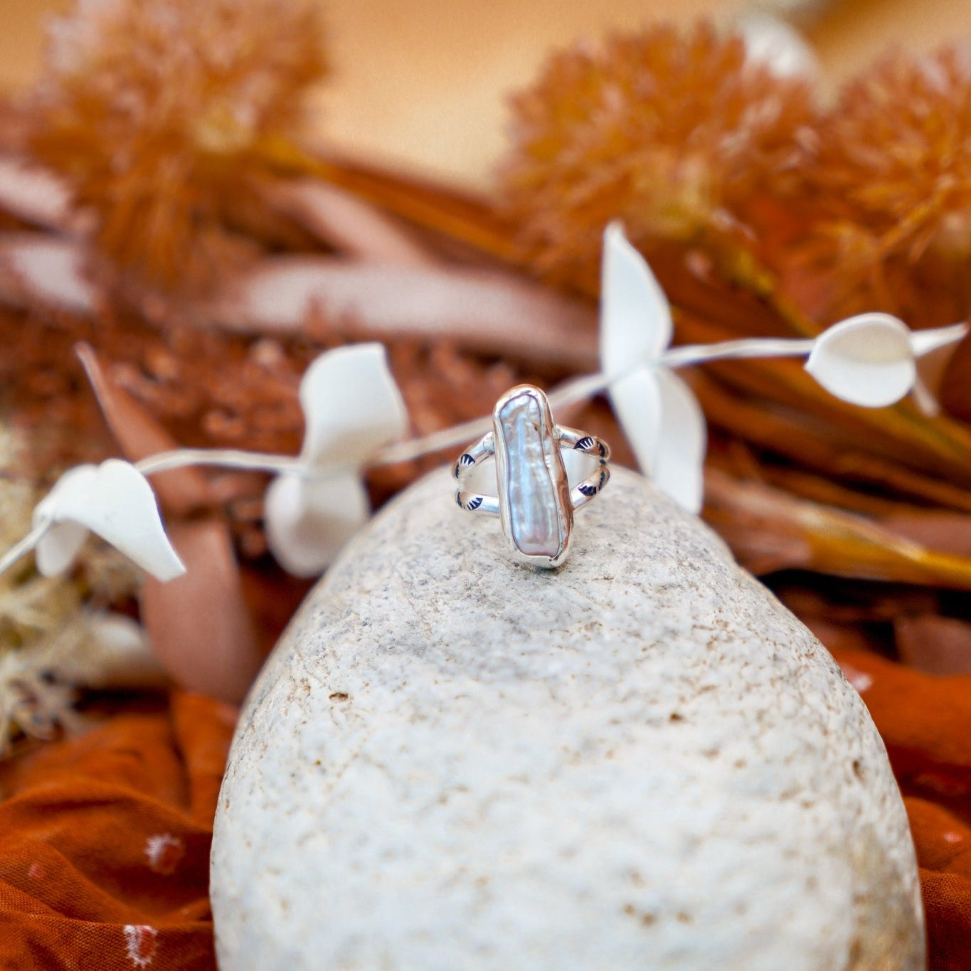 Not Your Mama's Pearl Ring (Size 5.5) - Golden Road Crafted