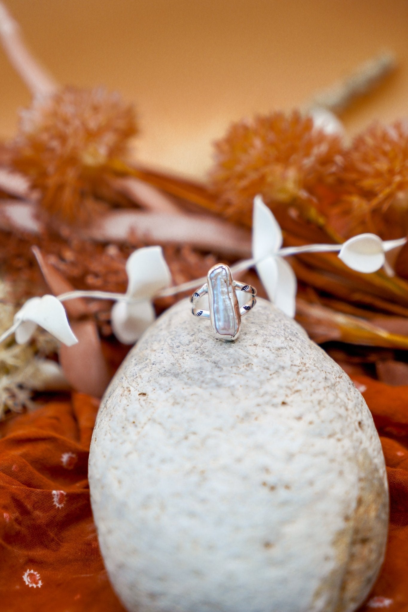 Not Your Mama's Pearl Ring (Size 5.5) - Golden Road Crafted