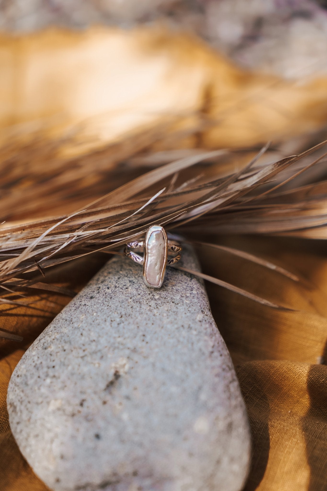 Not Your Mama's Pearl Ring (Size 6) - Golden Road Crafted