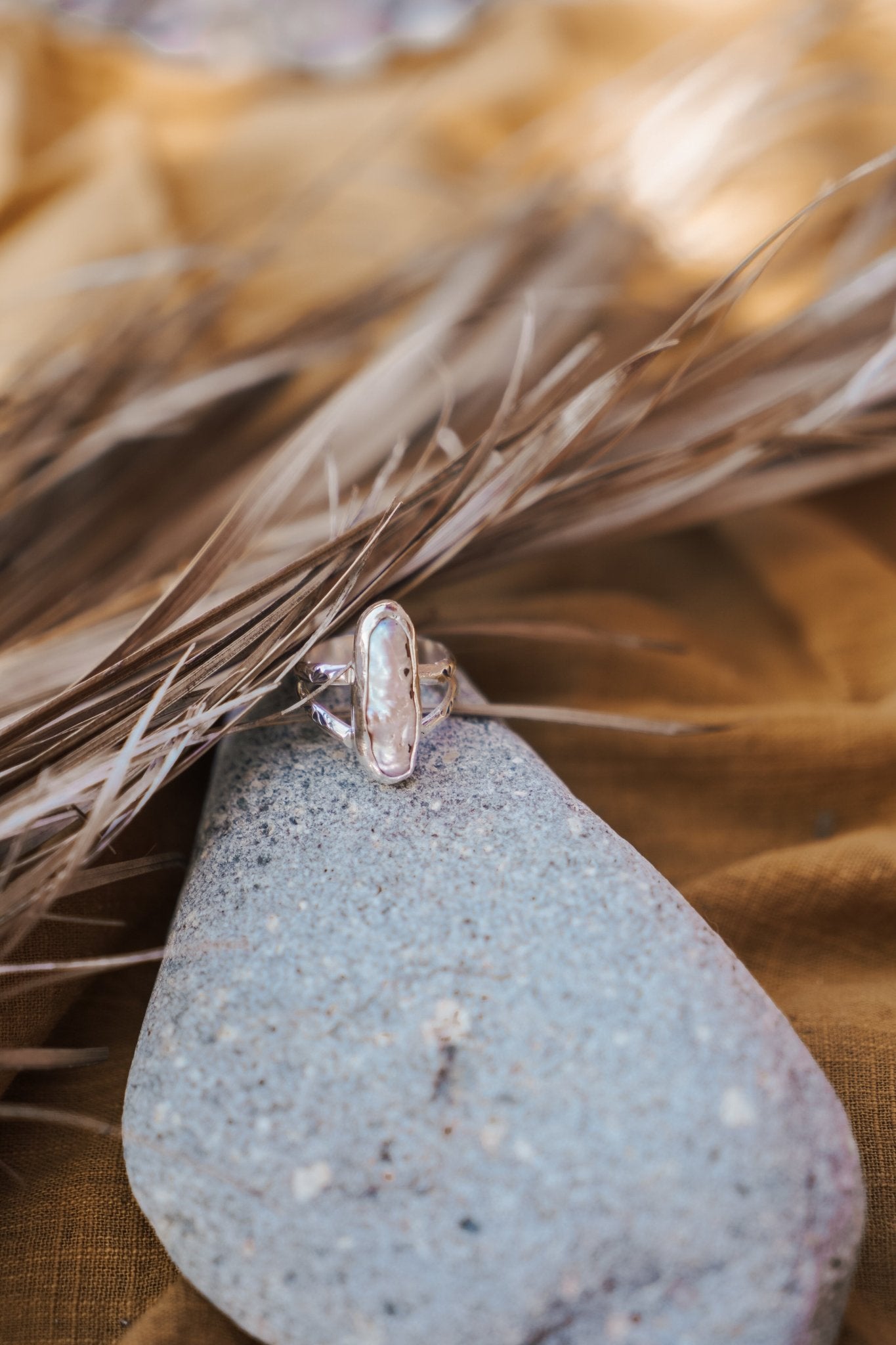 Not Your Mama's Pearl Ring (Size 6) - Golden Road Crafted