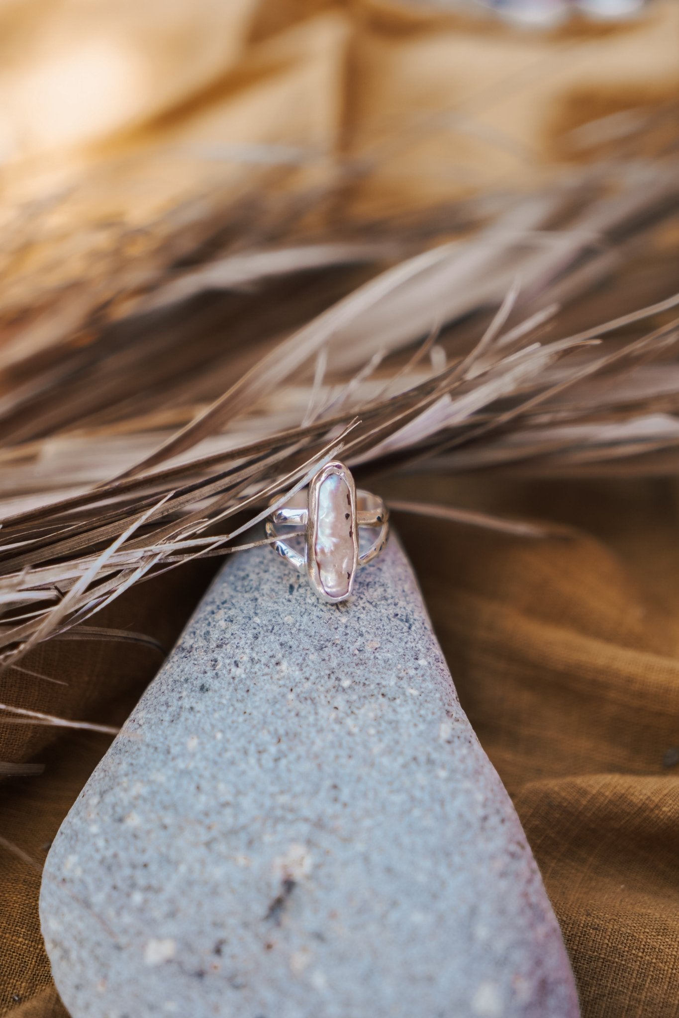 Not Your Mama's Pearl Ring (Size 6) - Golden Road Crafted