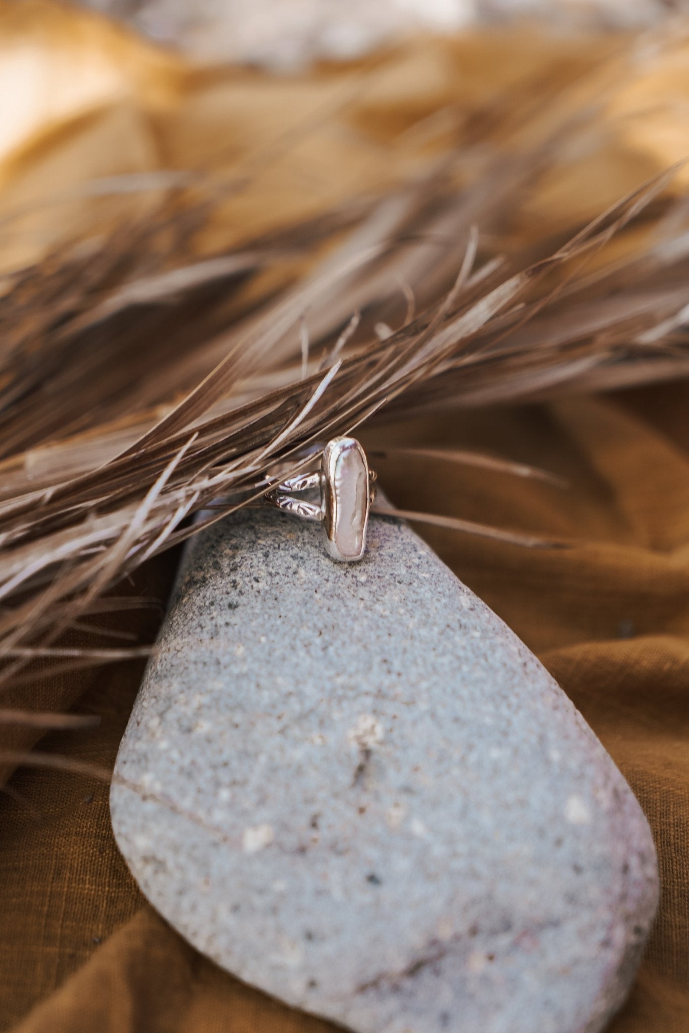 Not Your Mama's Pearl Ring (Size 6) - Golden Road Crafted