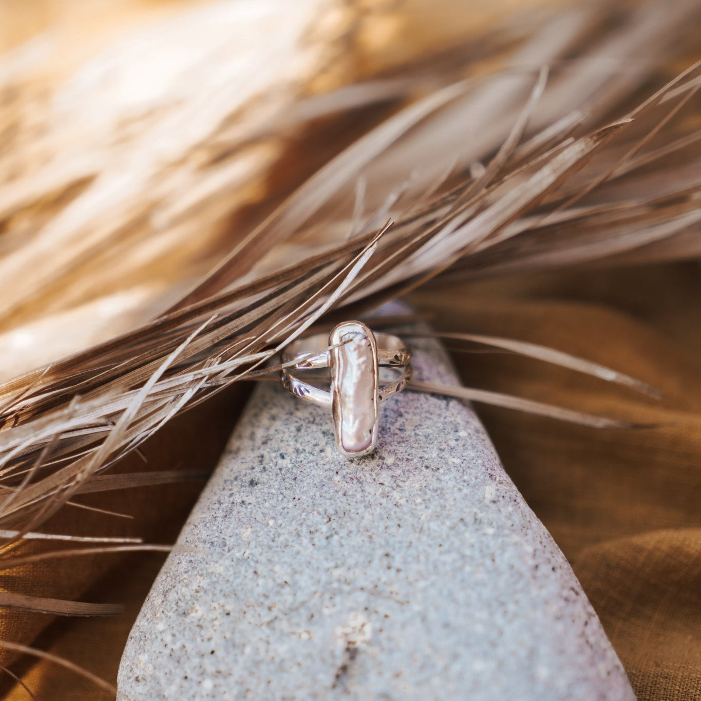 Not Your Mama's Pearl Ring (Size 6) - Golden Road Crafted