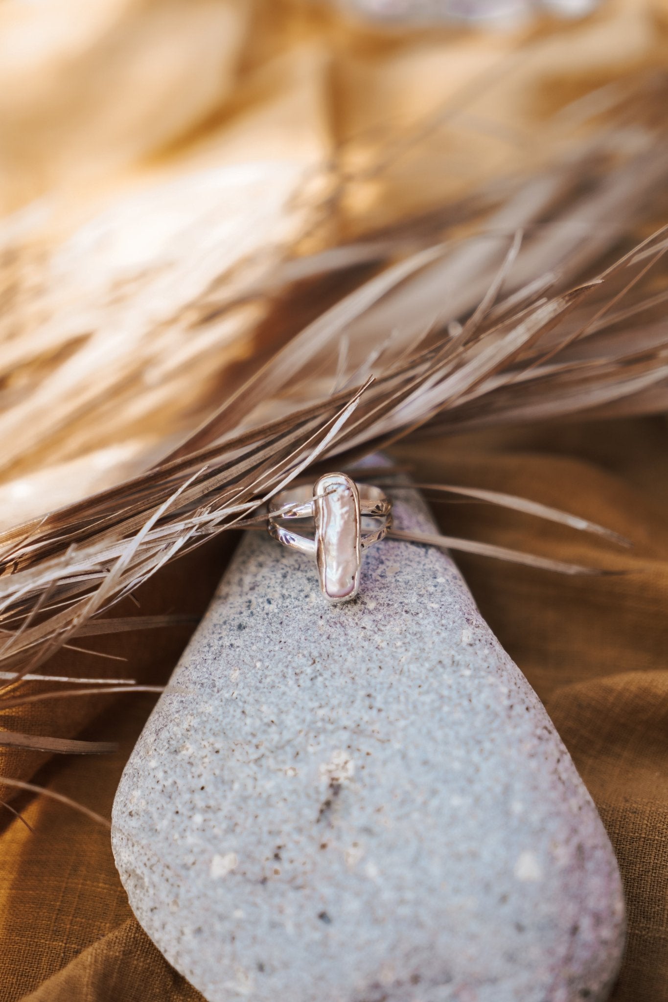 Not Your Mama's Pearl Ring (Size 6) - Golden Road Crafted