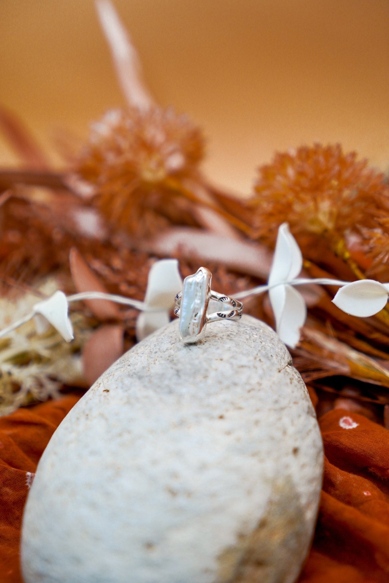 Not Your Mama's Pearl Ring (Size 7) - Golden Road Crafted