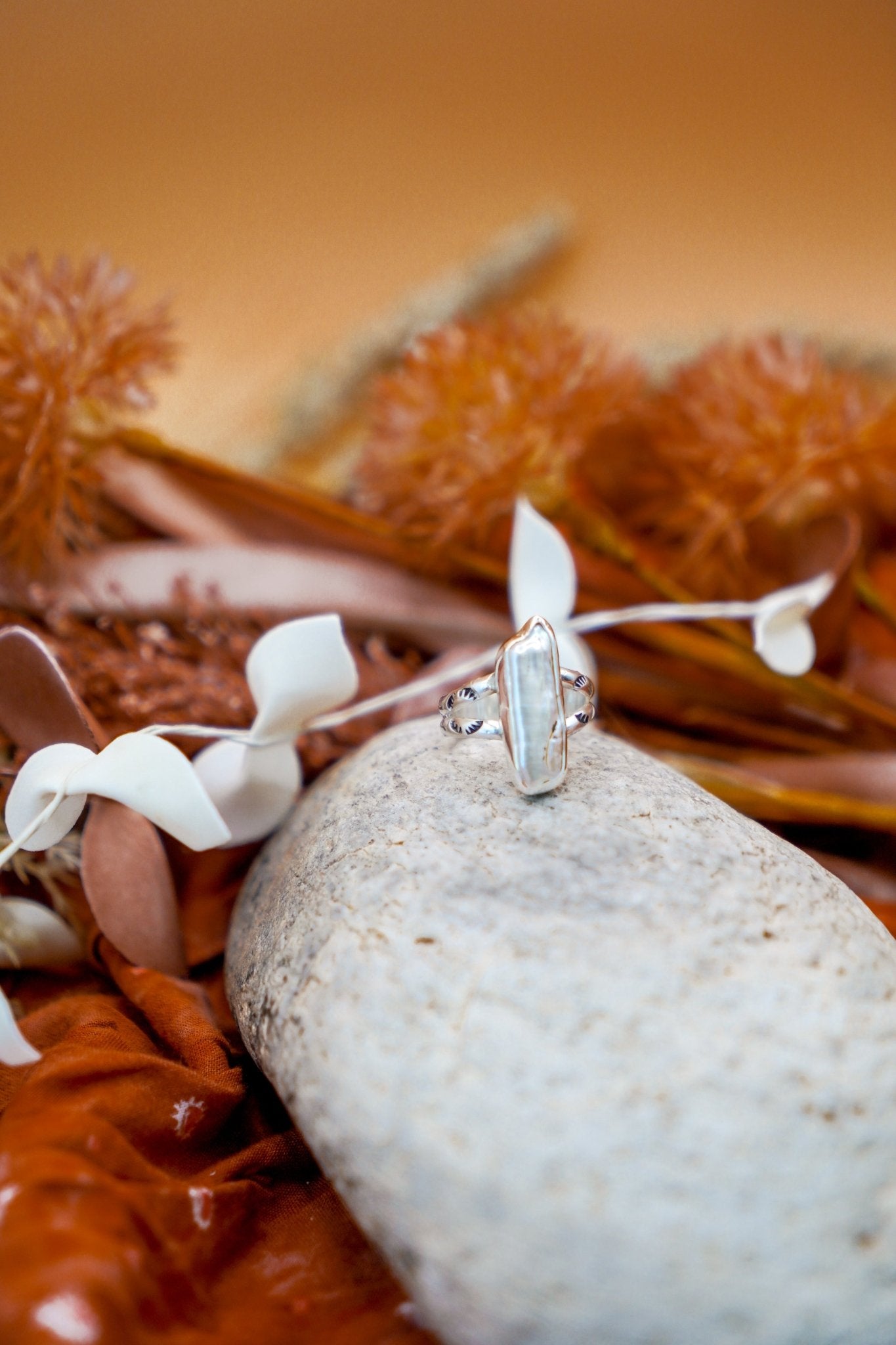 Not Your Mama's Pearl Ring (Size 7) - Golden Road Crafted