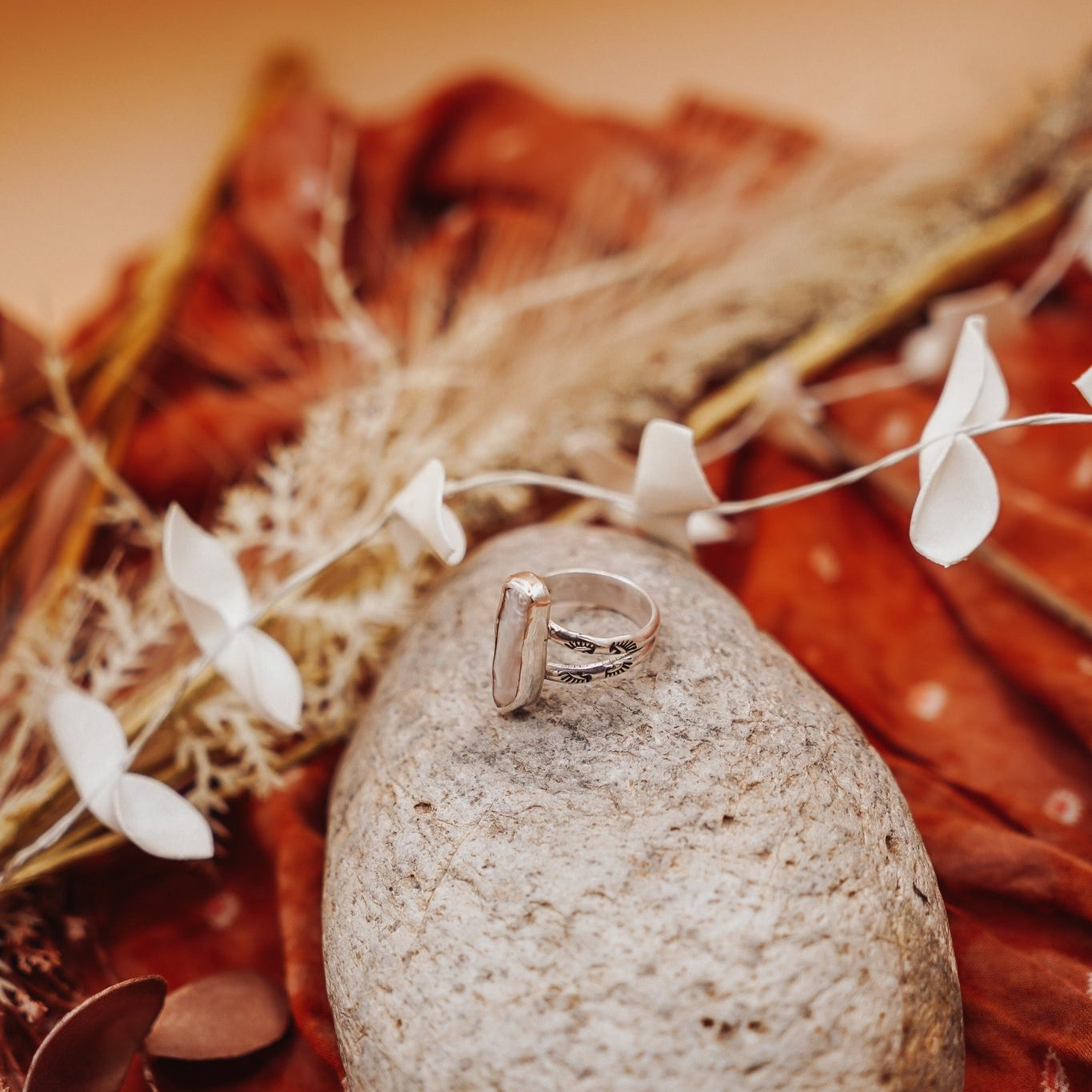 Not Your Mama's Pearl Ring (Size 7) - Golden Road Crafted