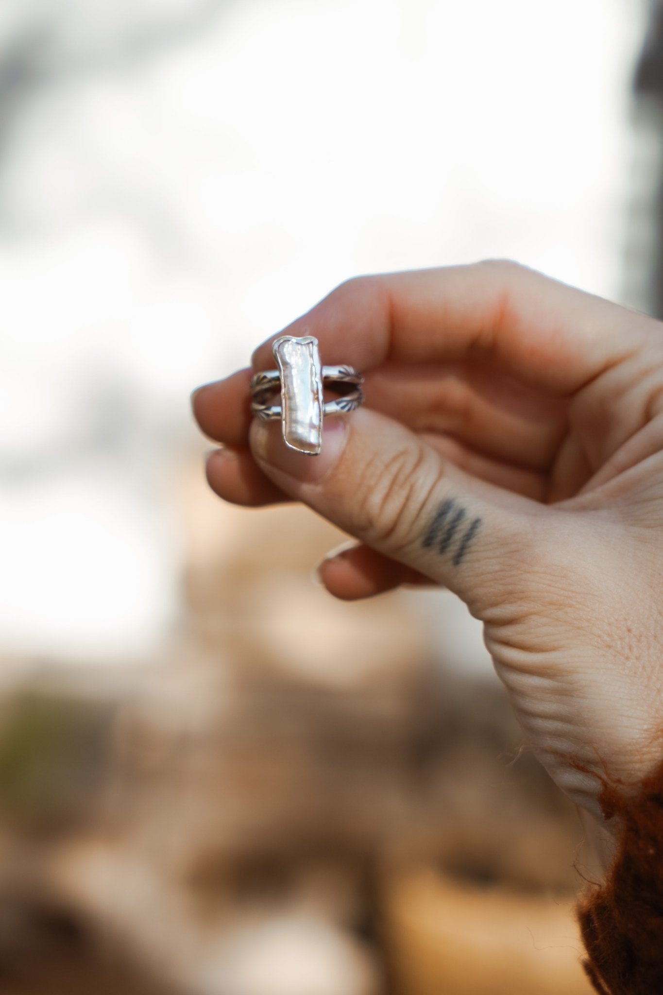 Not Your Mama's Pearl Ring (Size 7.5) - Golden Road Crafted