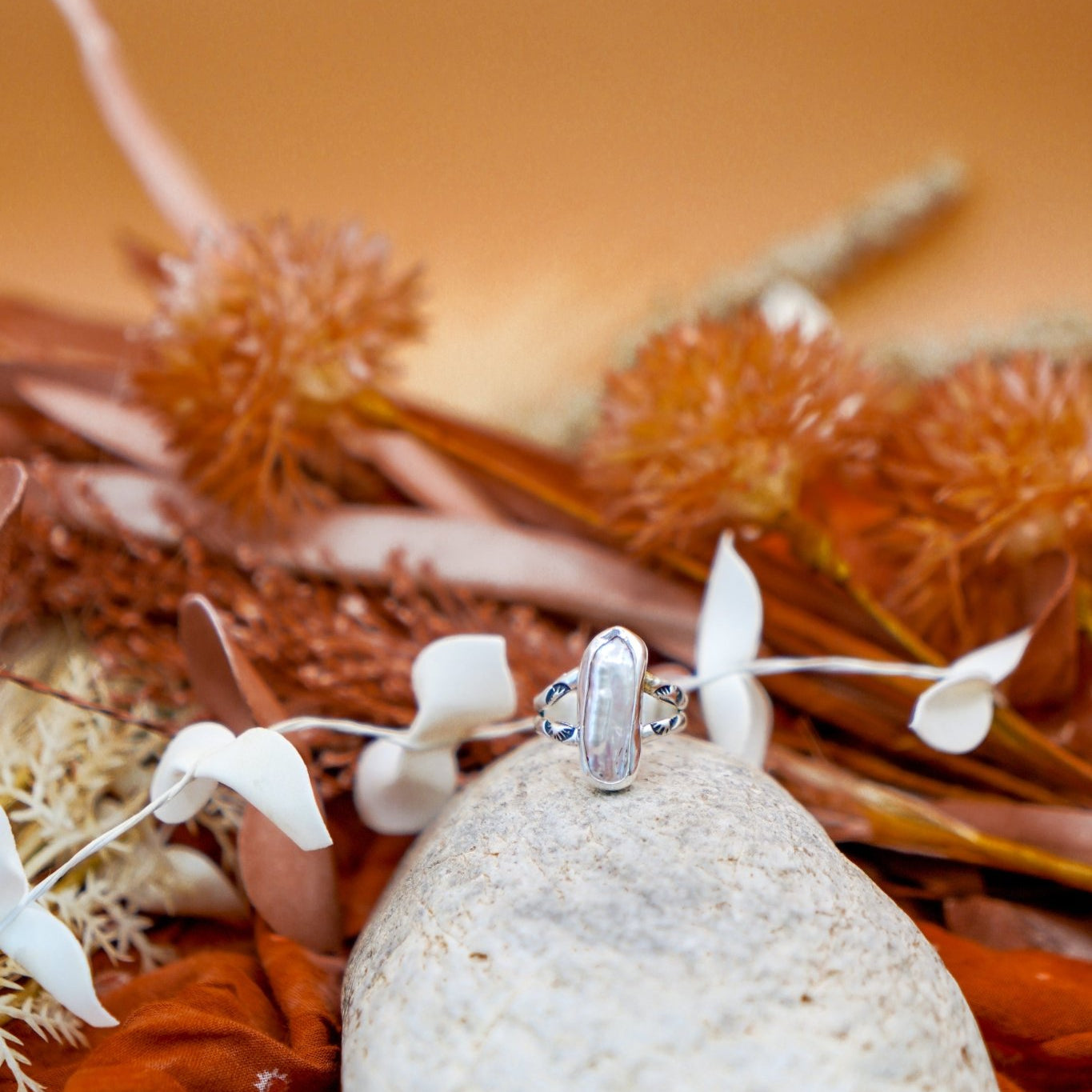 Not Your Mama's Pearl Ring (Size 7.5) - Golden Road Crafted