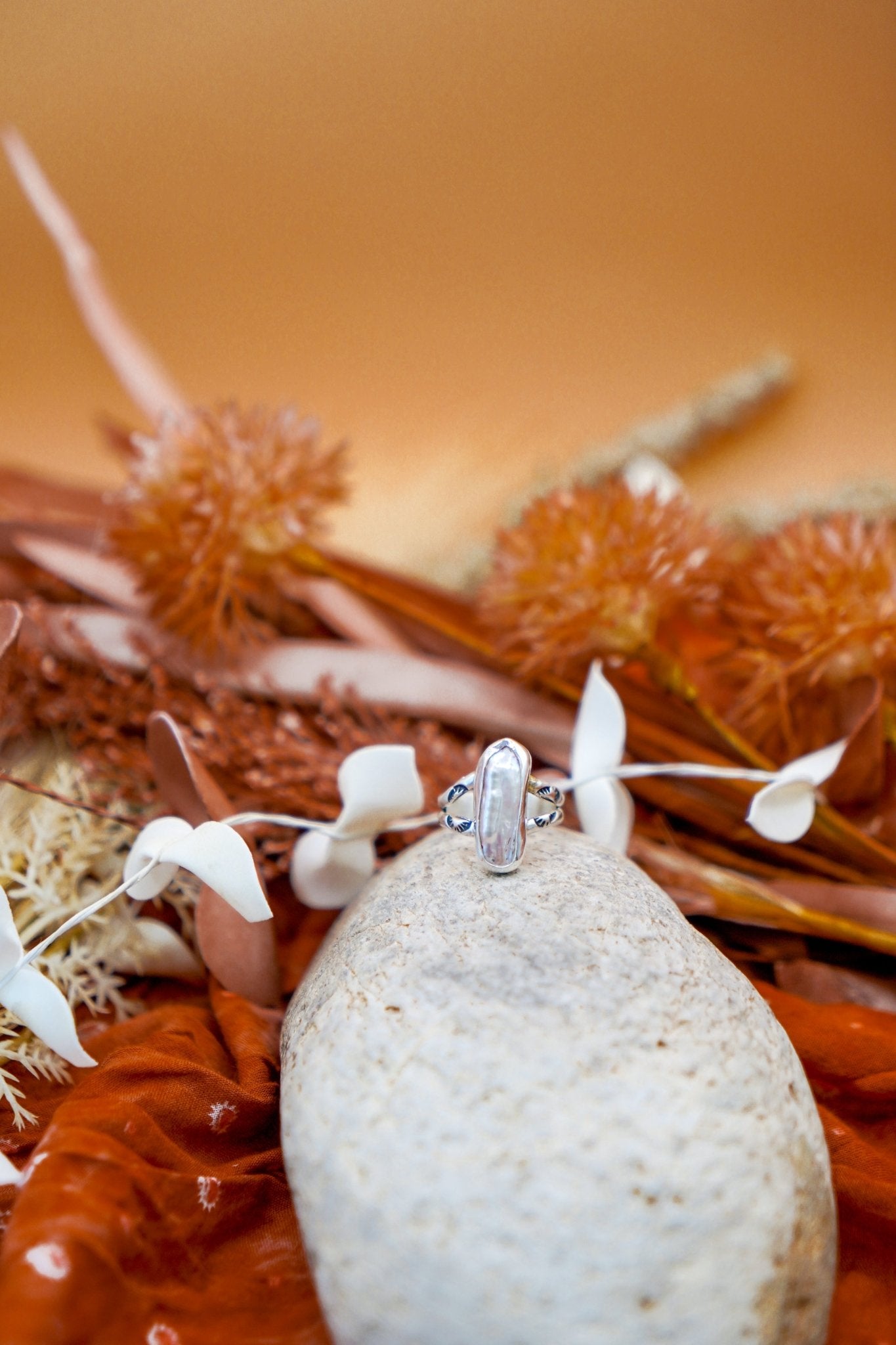 Not Your Mama's Pearl Ring (Size 7.5) - Golden Road Crafted