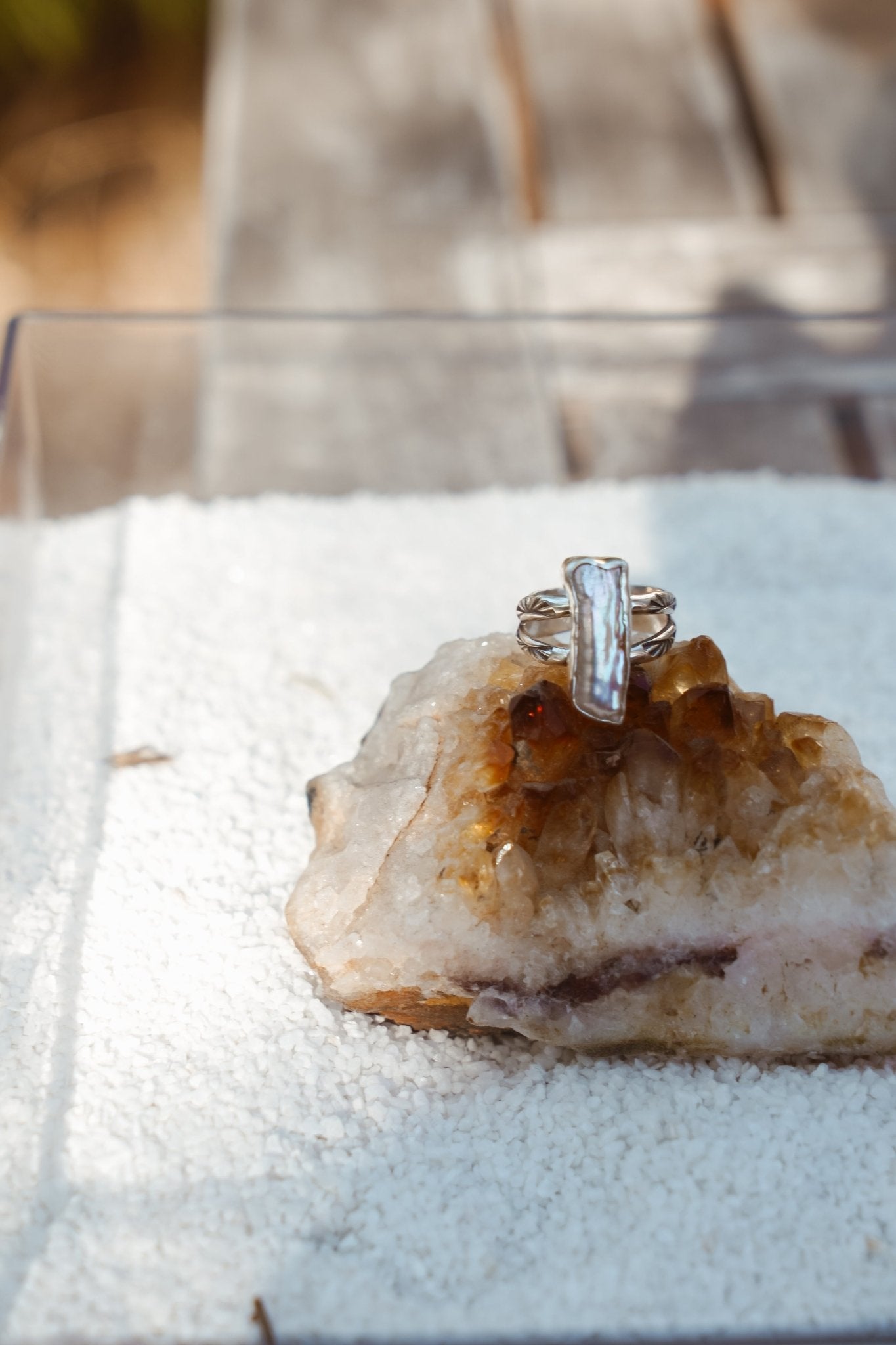 Not Your Mama's Pearl Ring (Size 7.5) - Golden Road Crafted