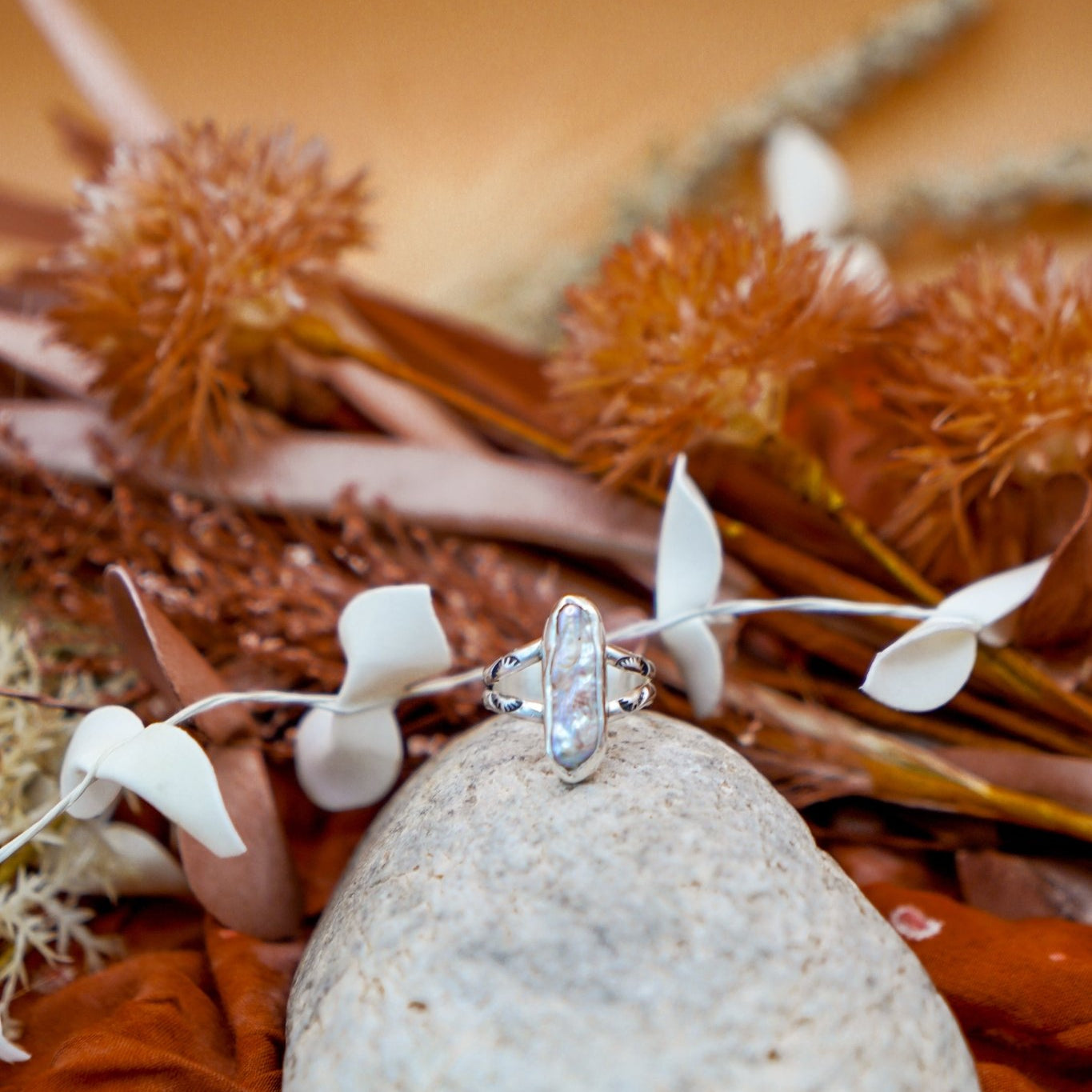 Not Your Mama's Pearl Ring (Size 8) - Golden Road Crafted