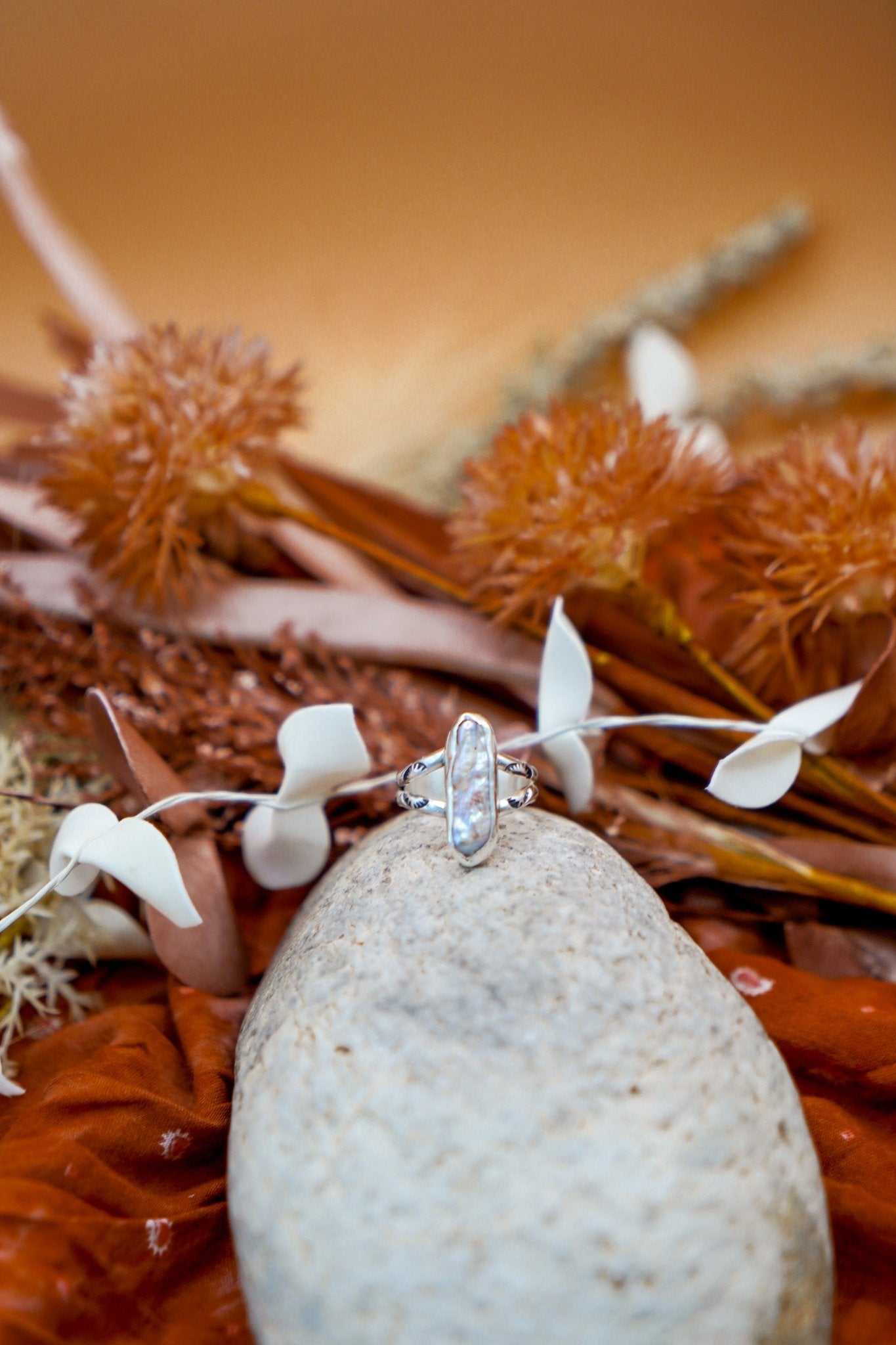 Not Your Mama's Pearl Ring (Size 8) - Golden Road Crafted