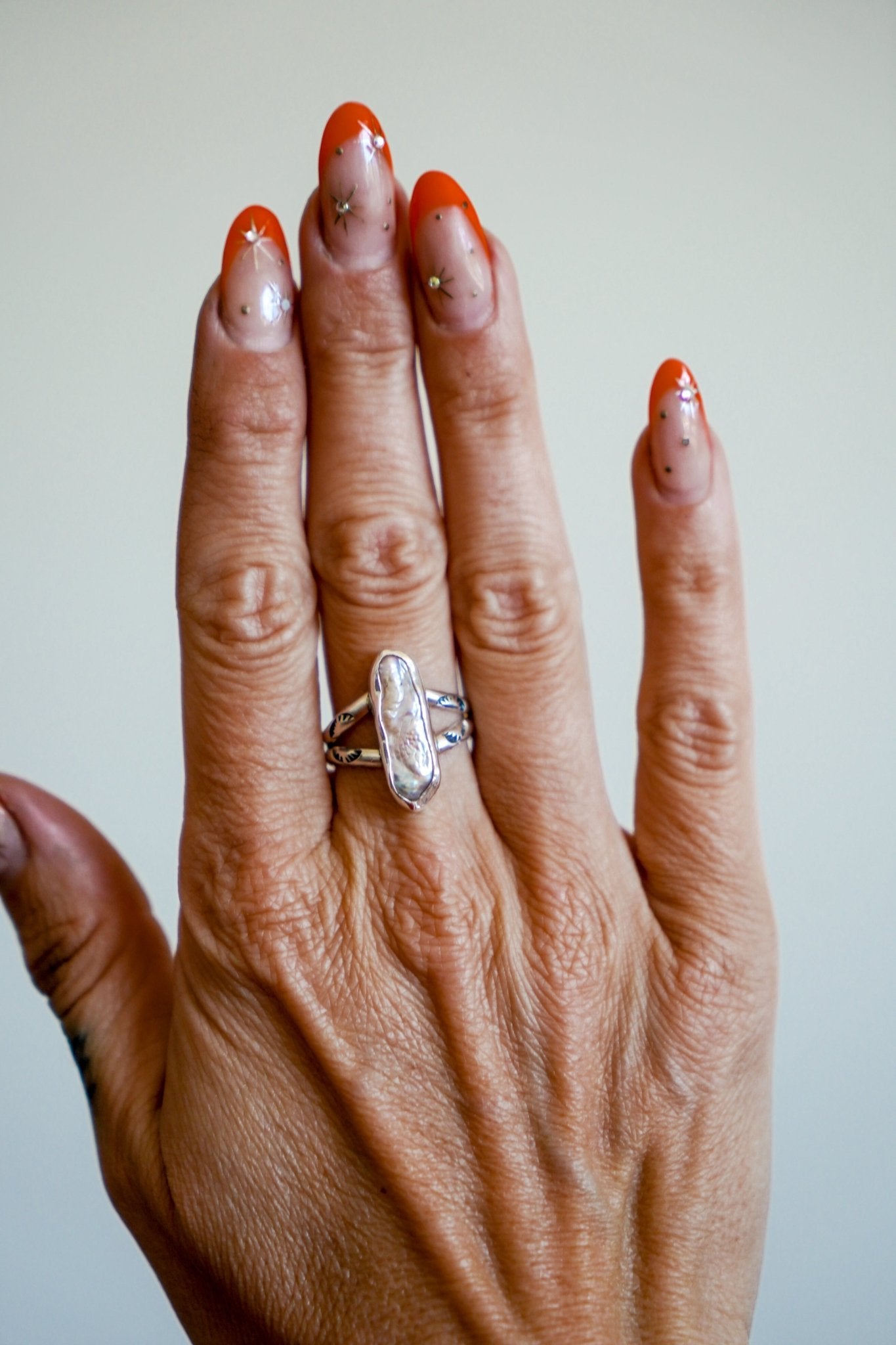 Not Your Mama's Pearl Ring (Size 8) - Golden Road Crafted