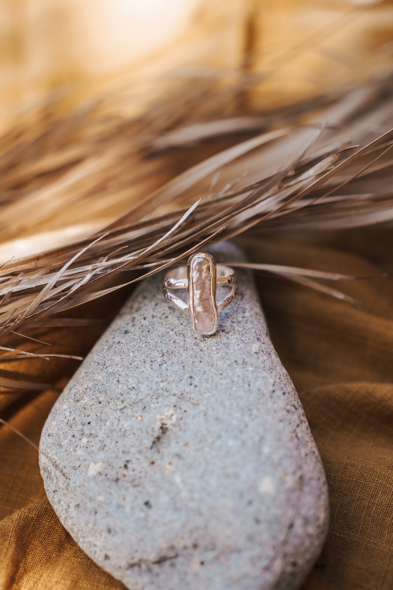 Not Your Mama's Pearl Ring (Size 8) - Golden Road Crafted
