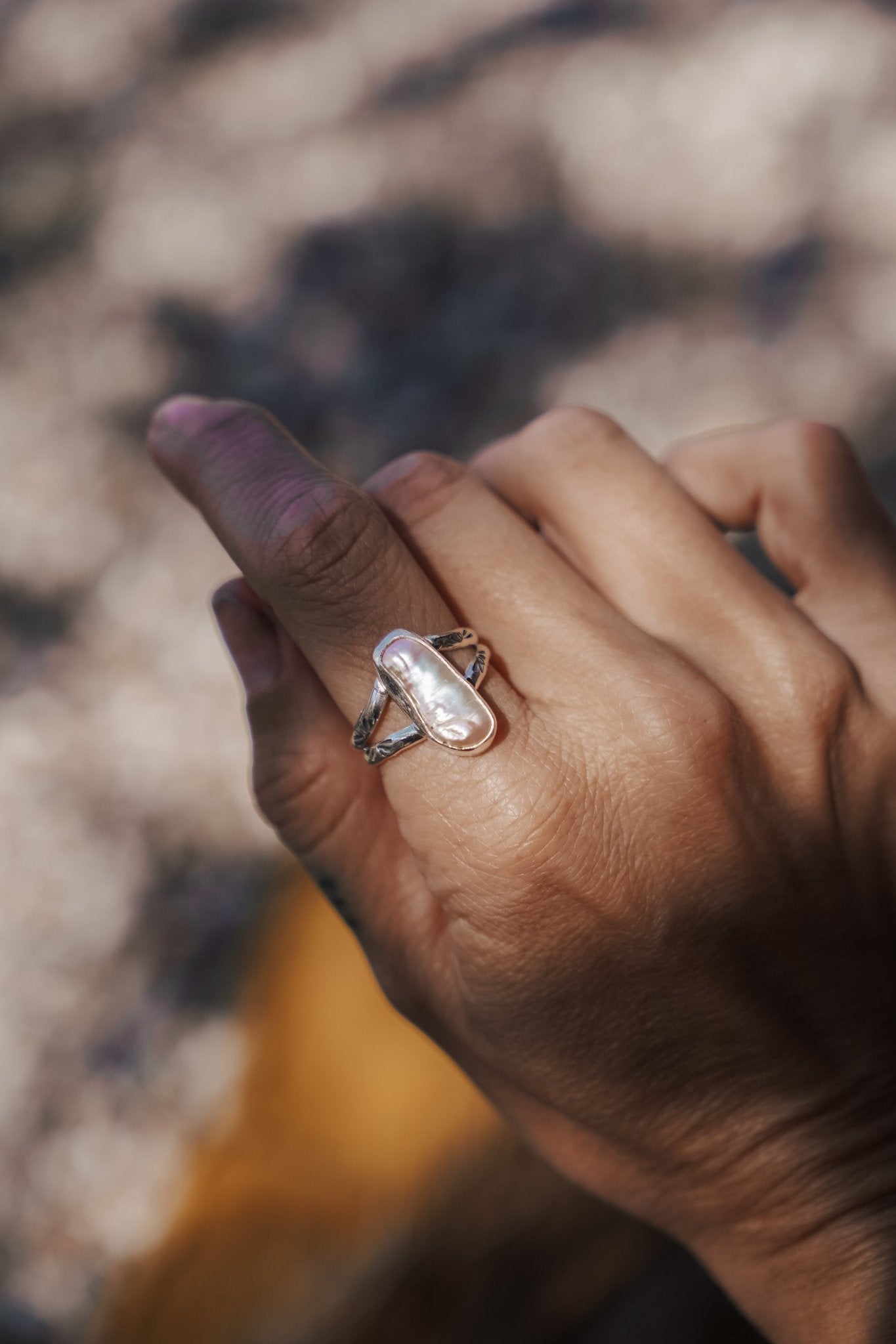 Not Your Mama's Pearl Ring (Size 9) - Golden Road Crafted