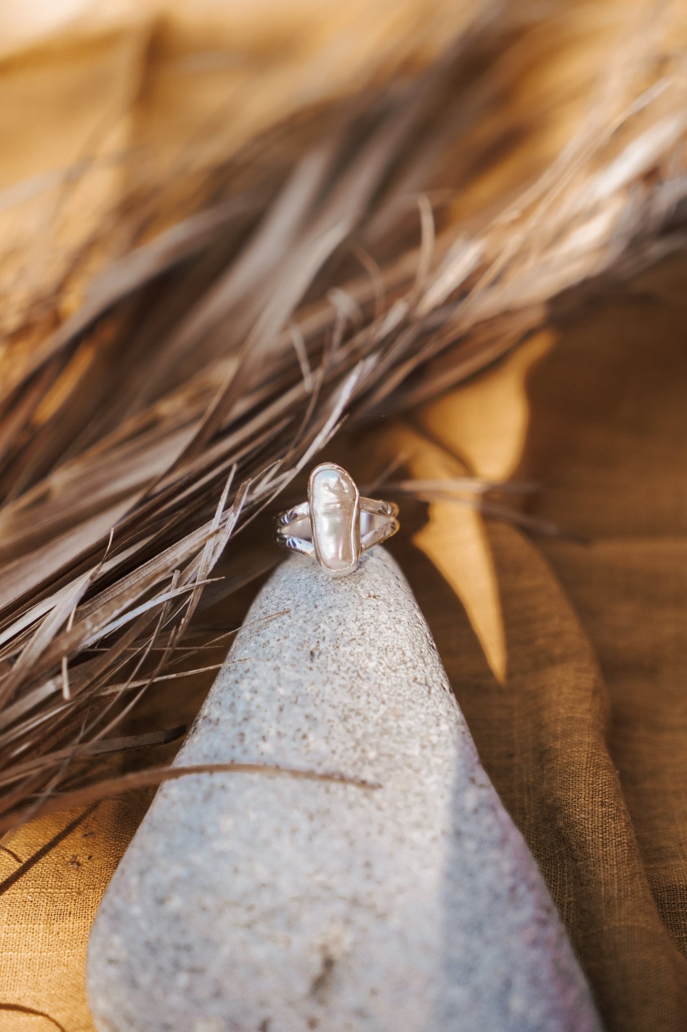Not Your Mama's Pearl Ring (Size 9) - Golden Road Crafted