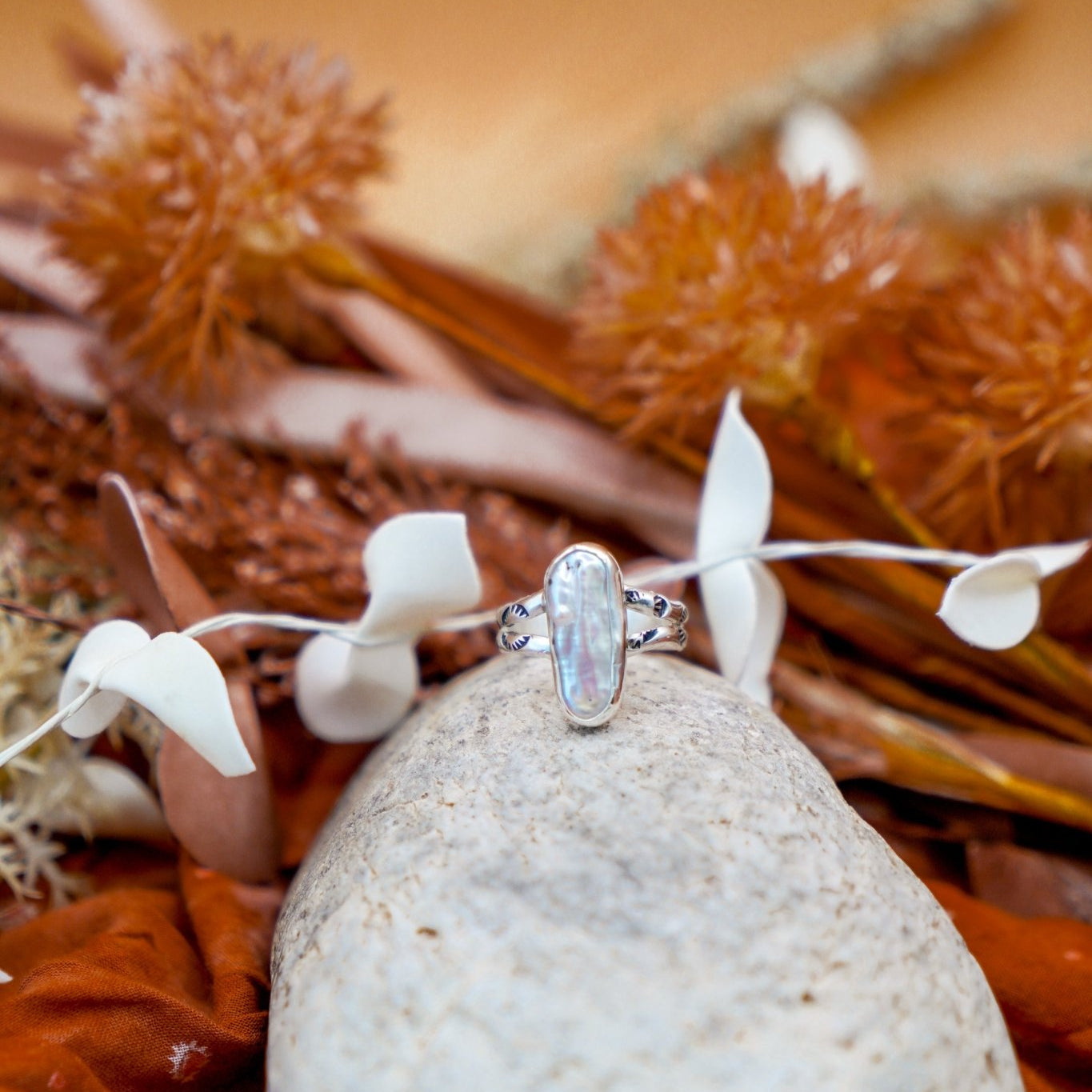 Not Your Mama's Pearl Ring (Size 9) - Golden Road Crafted