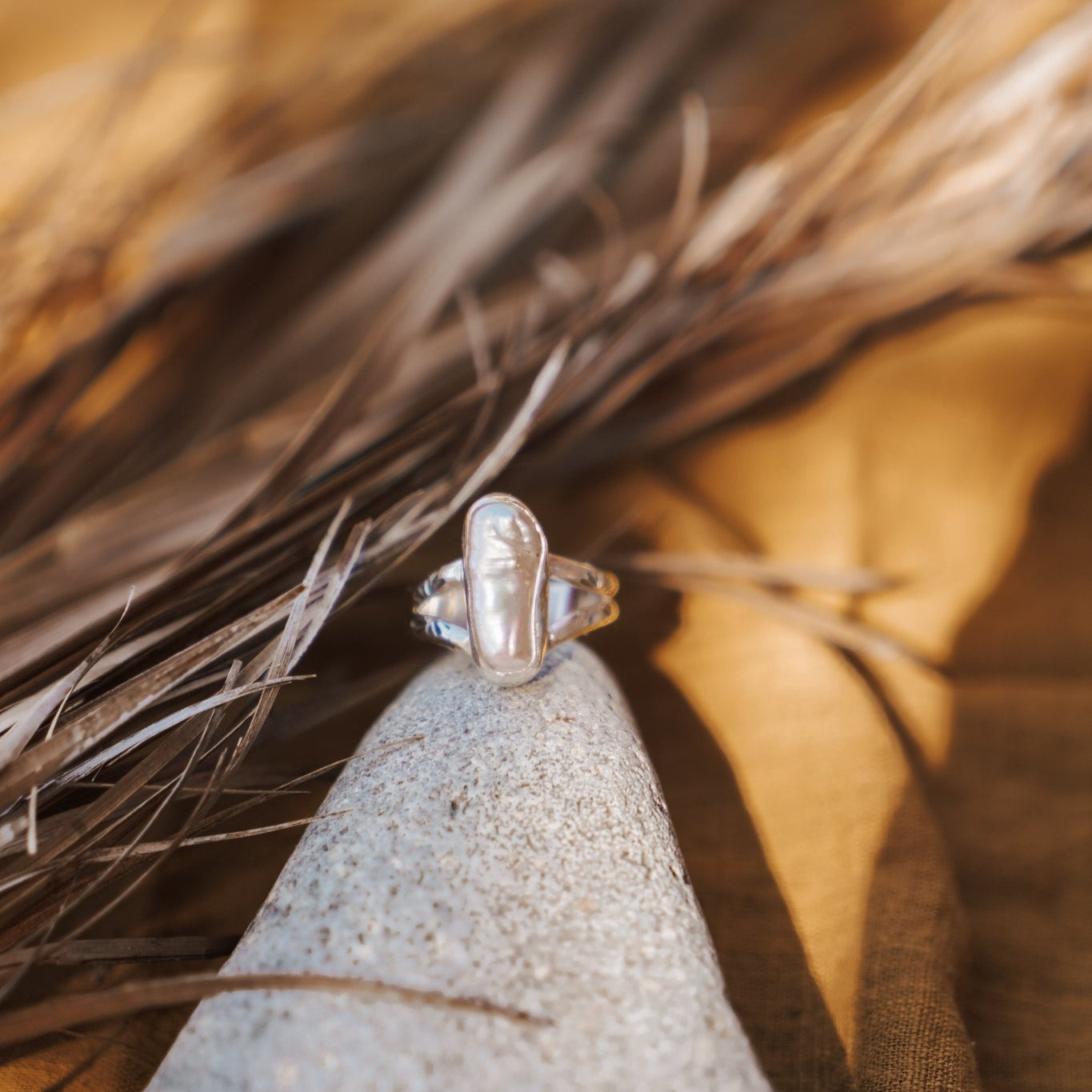 Not Your Mama's Pearl Ring (Size 9) - Golden Road Crafted