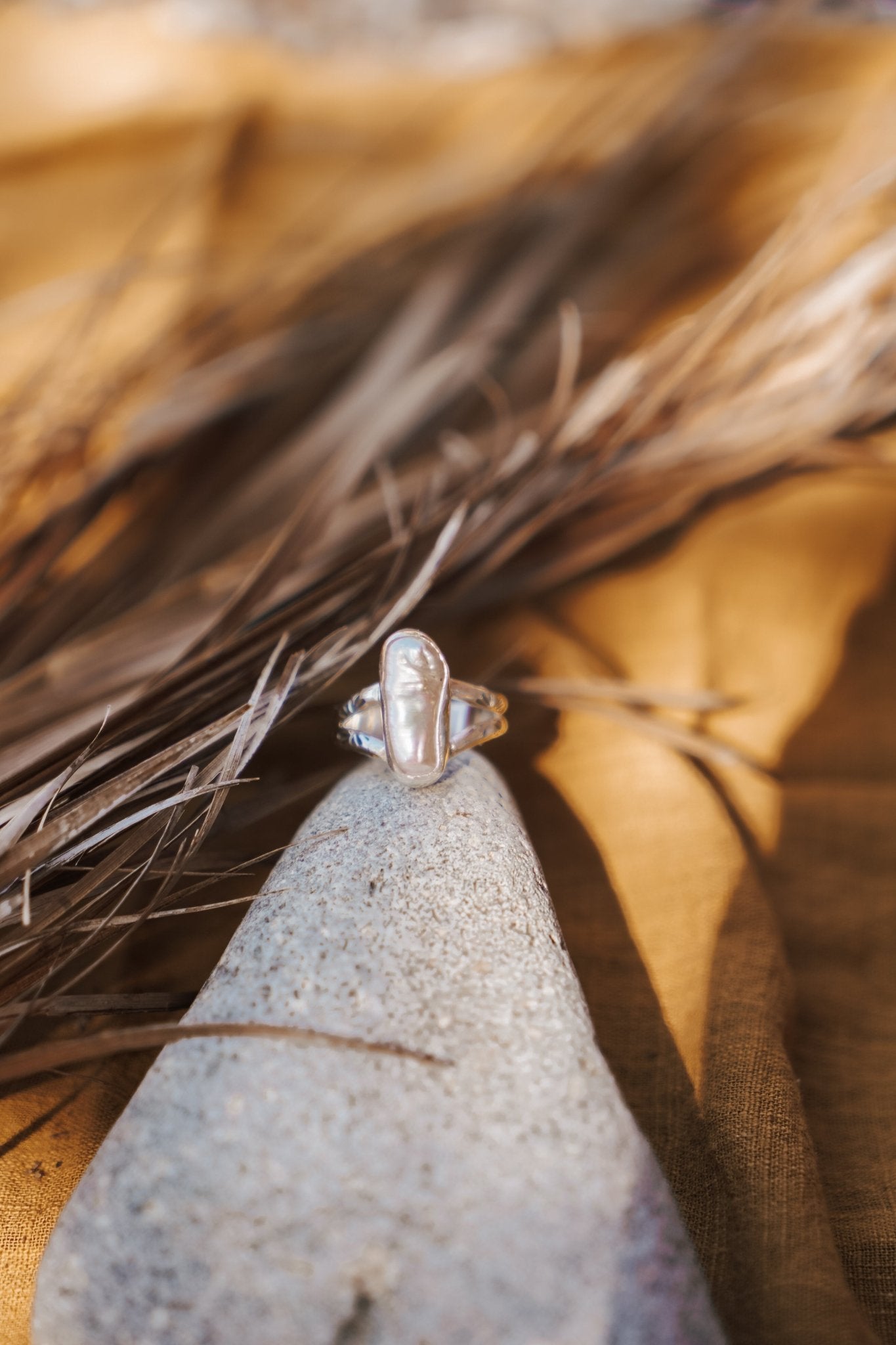 Not Your Mama's Pearl Ring (Size 9) - Golden Road Crafted