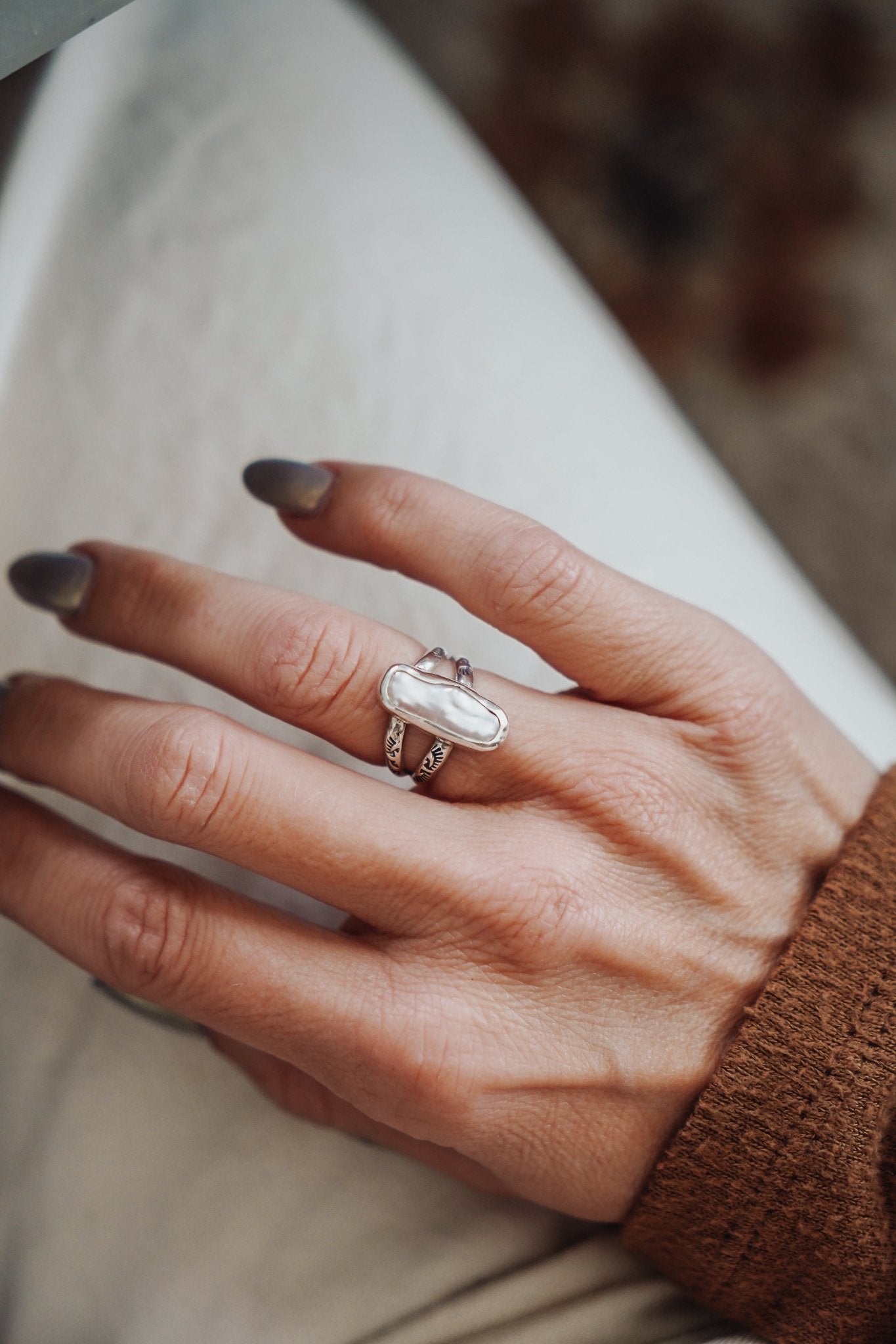 Not Your Mama's Pearl Rings (Size 5.5) - Golden Road Crafted