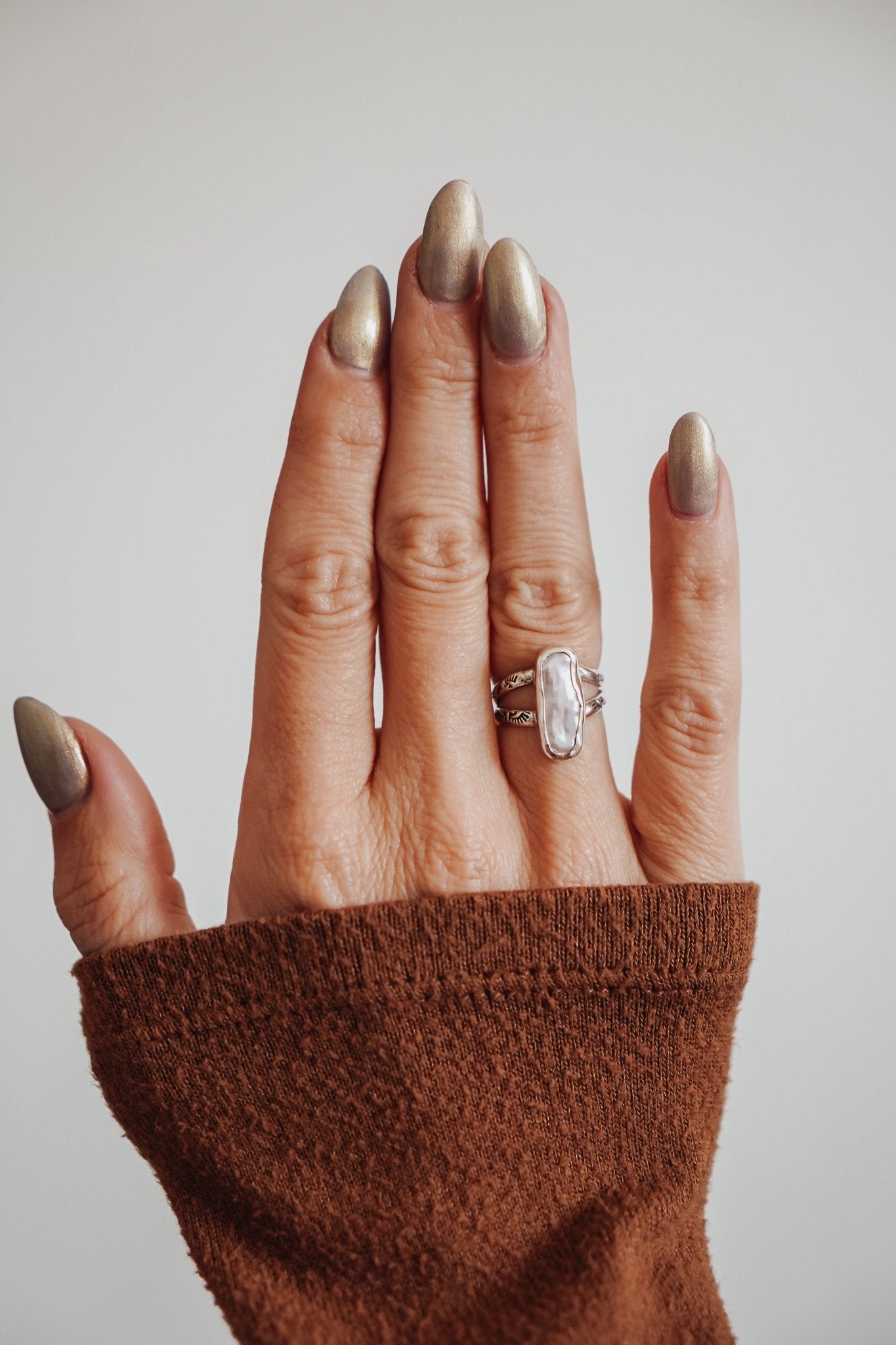 Not Your Mama's Pearl Rings (Size 5.5) - Golden Road Crafted