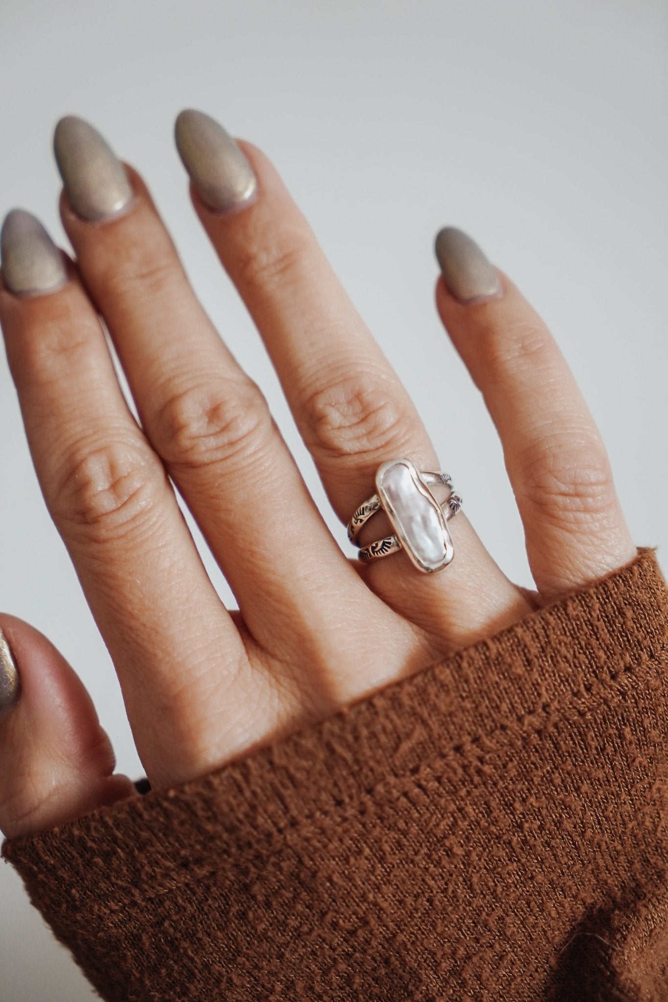 Not Your Mama's Pearl Rings (Size 5.5) - Golden Road Crafted