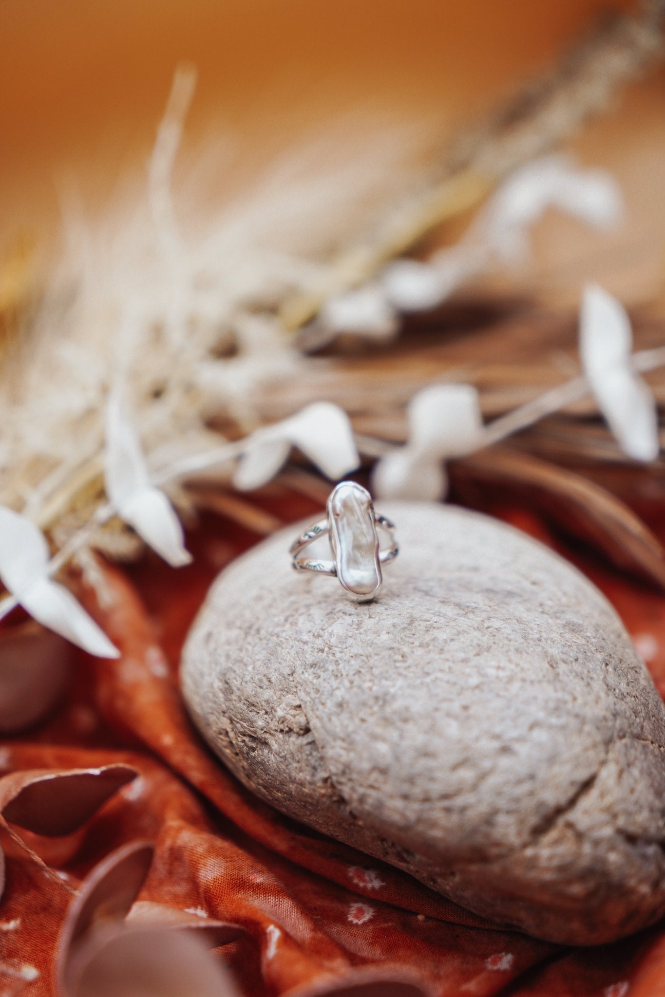 Not Your Mama's Pearl Rings (Size 6.5) - Golden Road Crafted